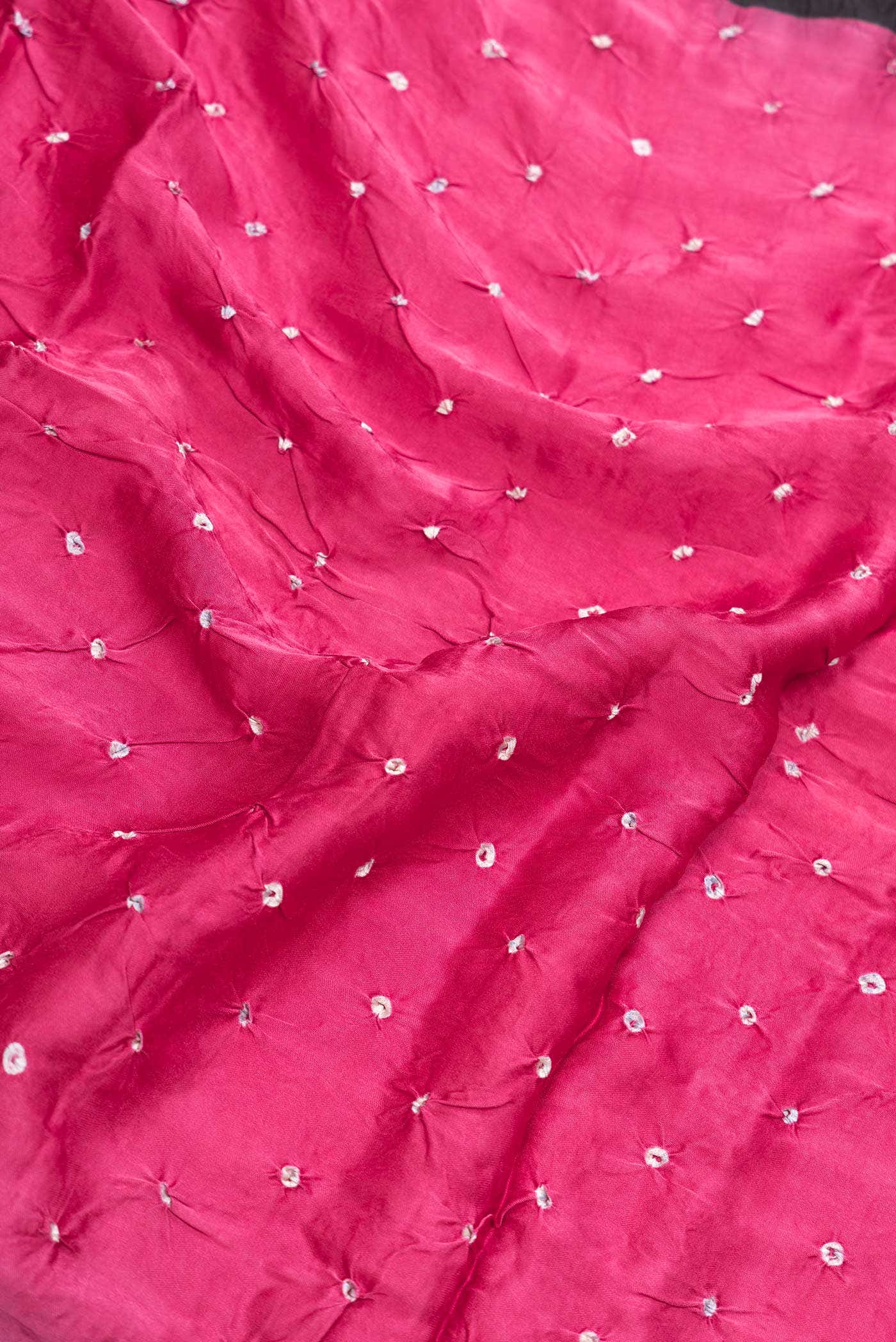 Pink Dual Tone Satin Silk Saree - Image 2