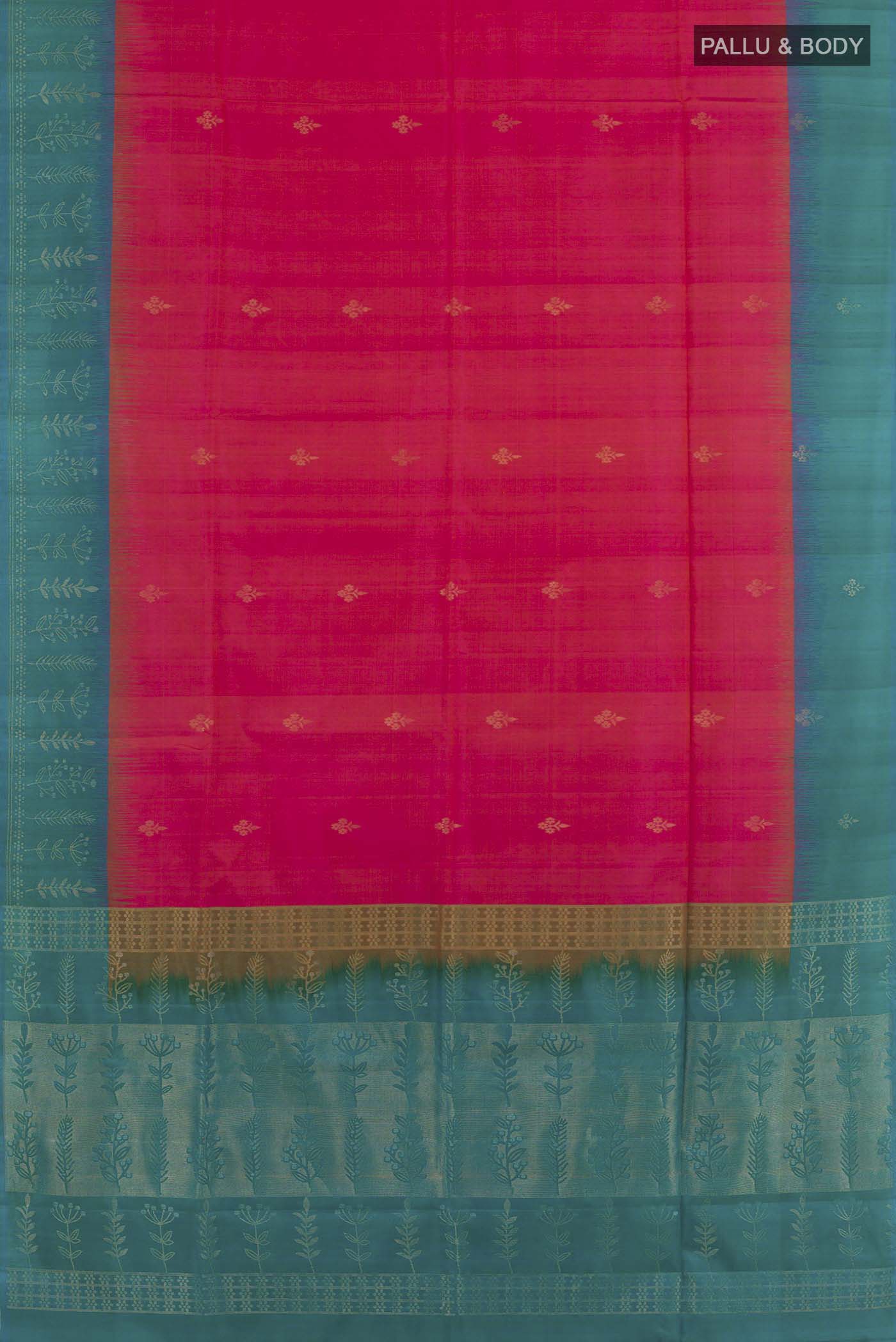 Pink Dual Tone Soft Silk Saree - Image 3