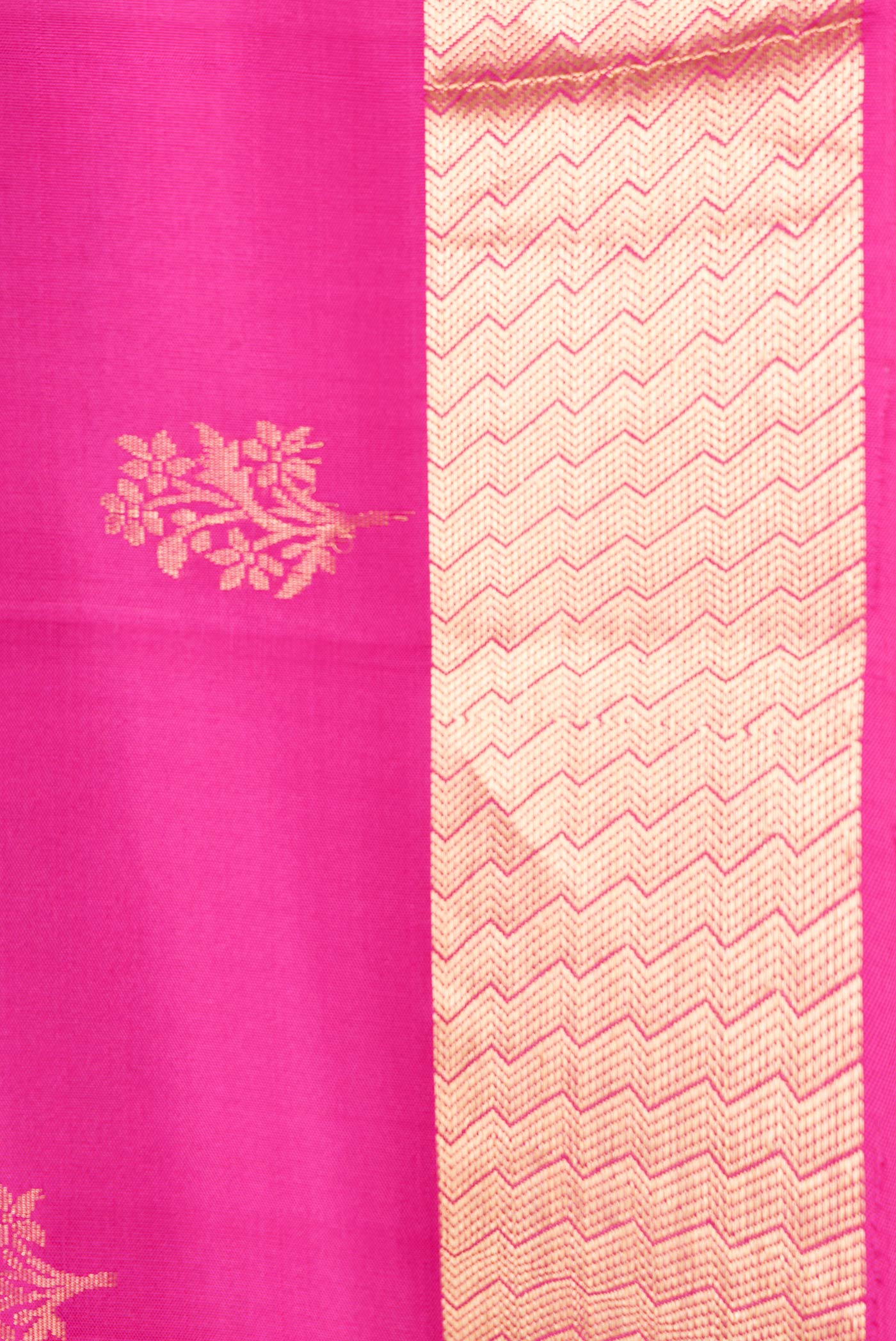 Pink Soft Silk Saree - Image 3