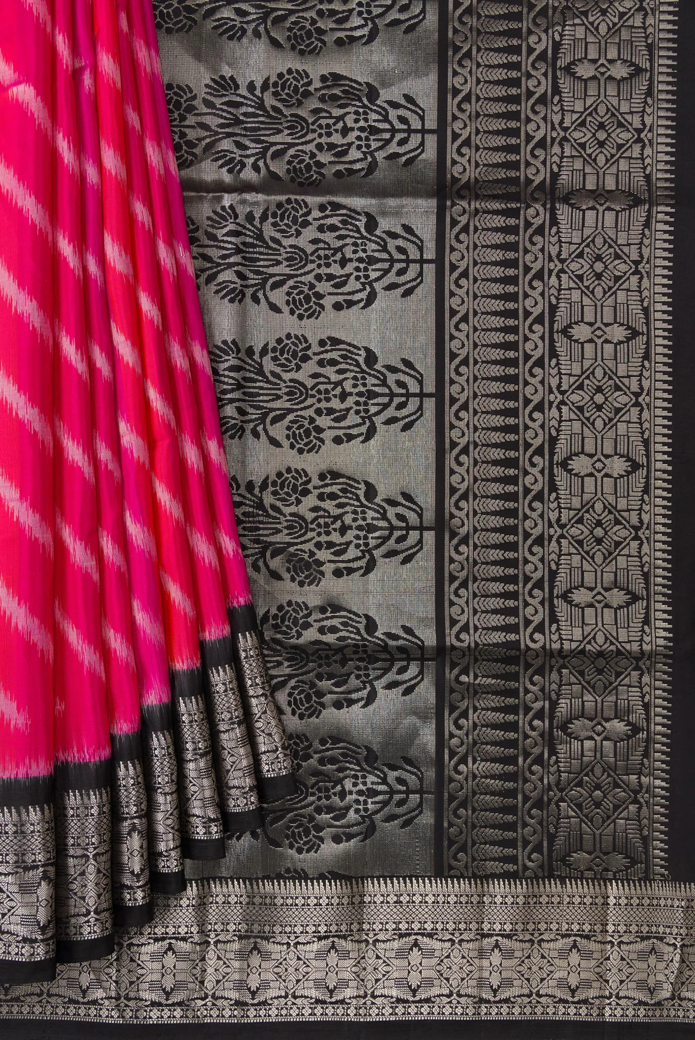 Pink Soft Silk Saree - Image 4