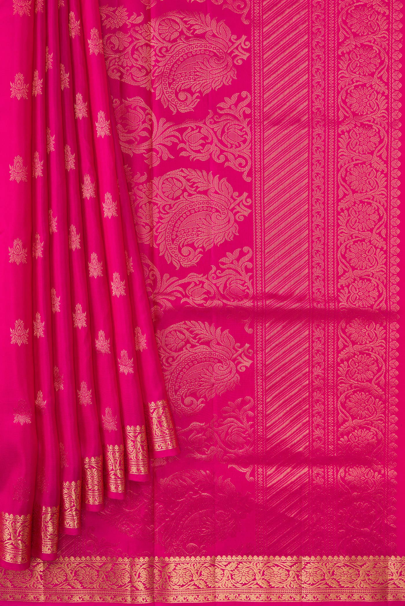 Pink Soft Silk Saree - Image 4