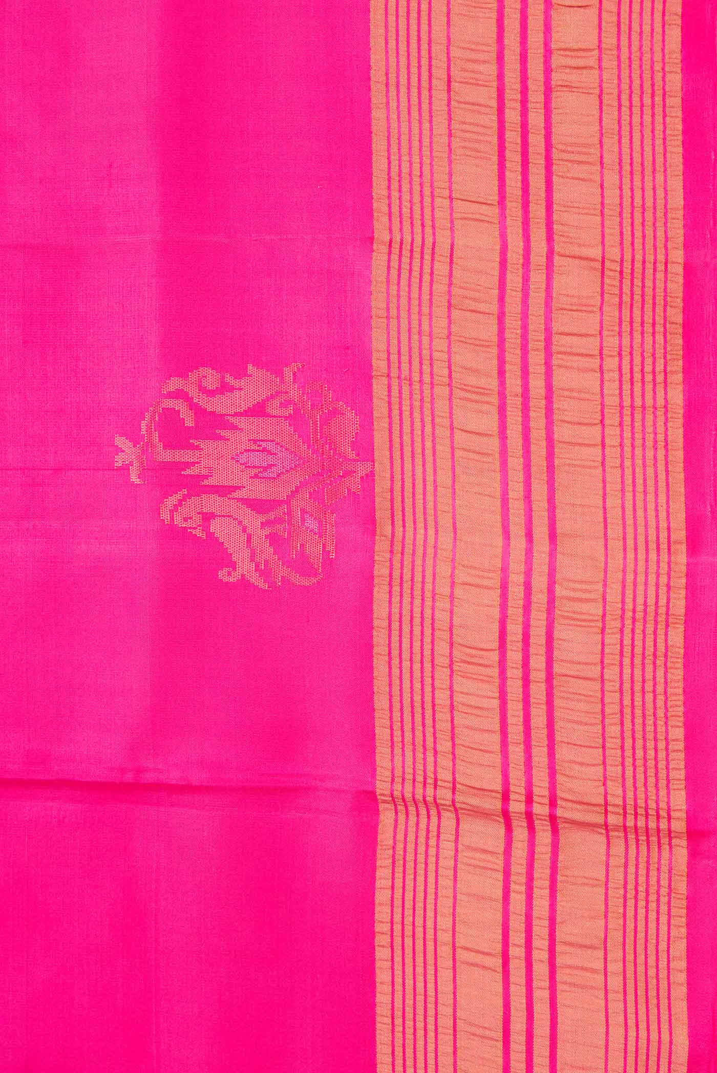 Pink Dual Tone Soft Silk Saree - Image 3