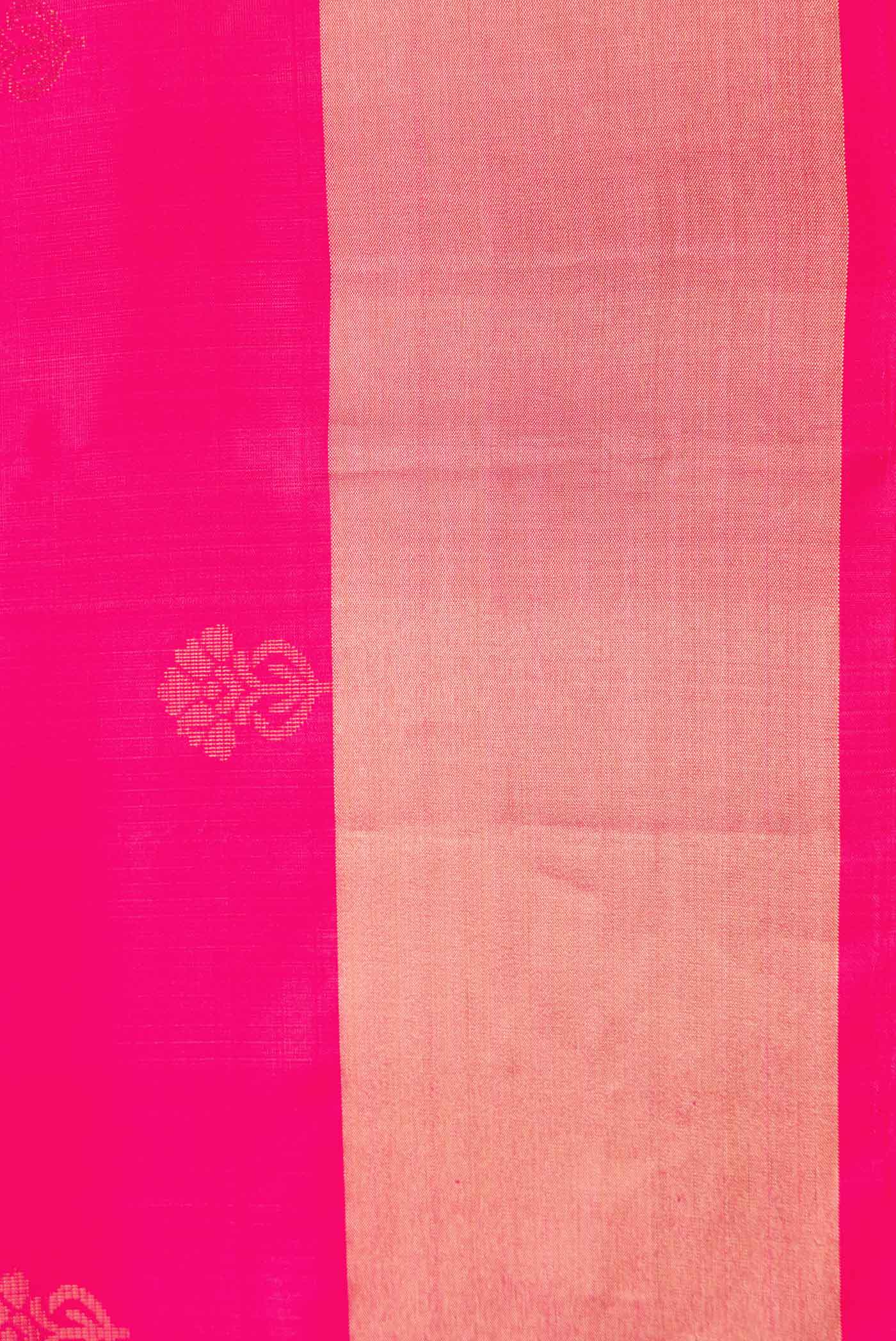 Pink Dual Tone Soft Silk Saree - Image 3