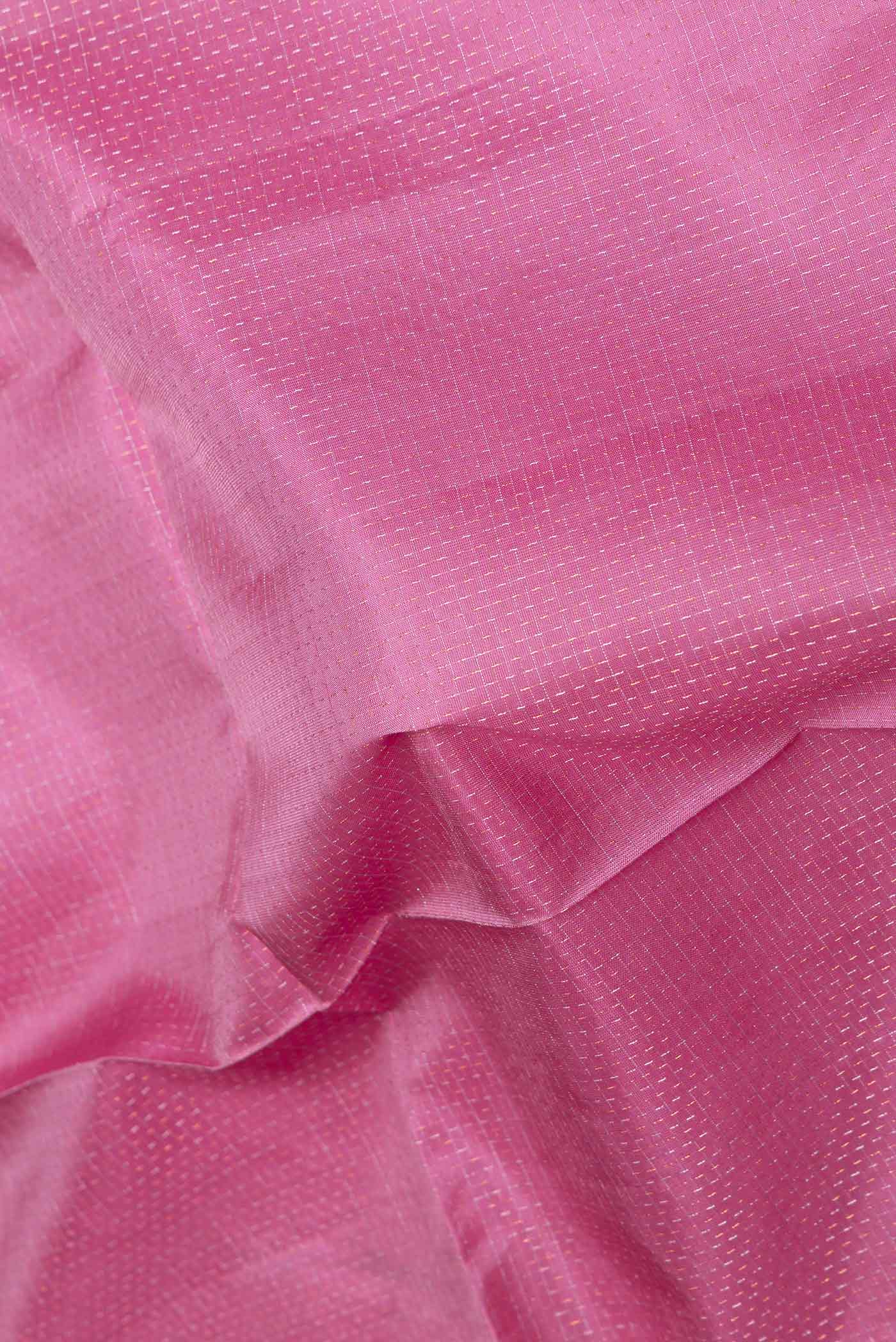 Pink Dual Tone Soft Silk Saree - Image 2