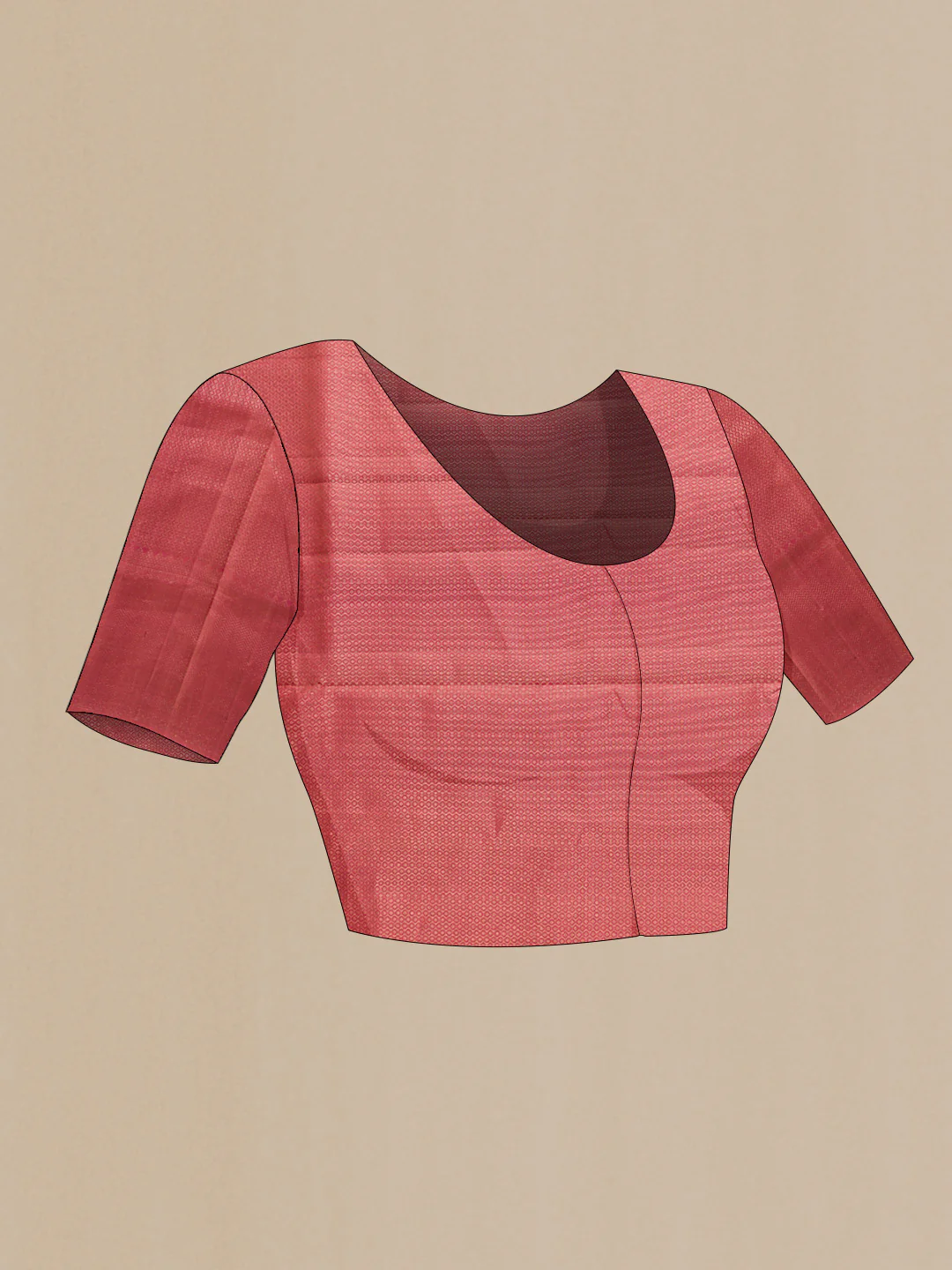 Pink Dual Tone Soft Silk Saree - Image 5