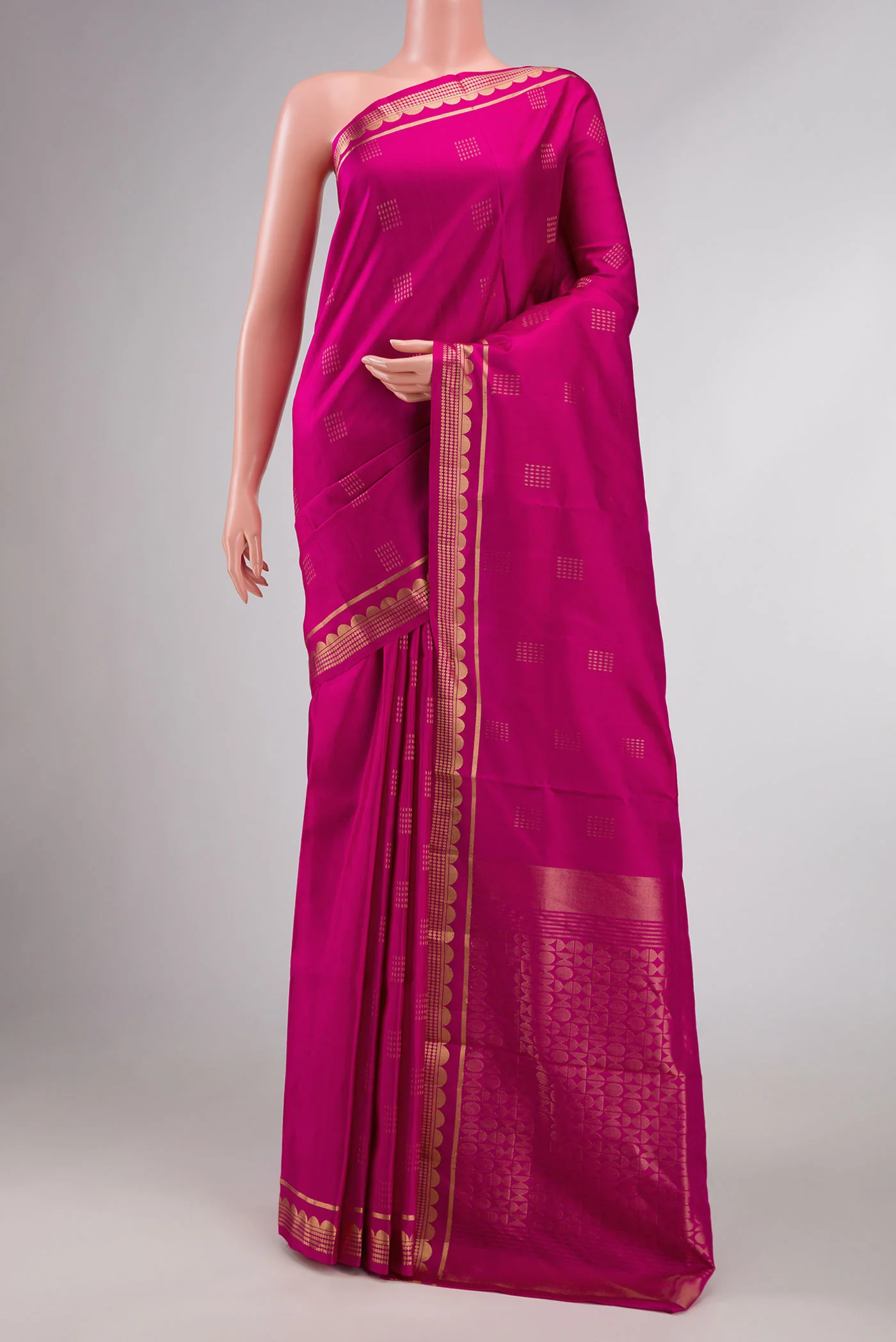 Pink Dual Tone Soft Silk Saree