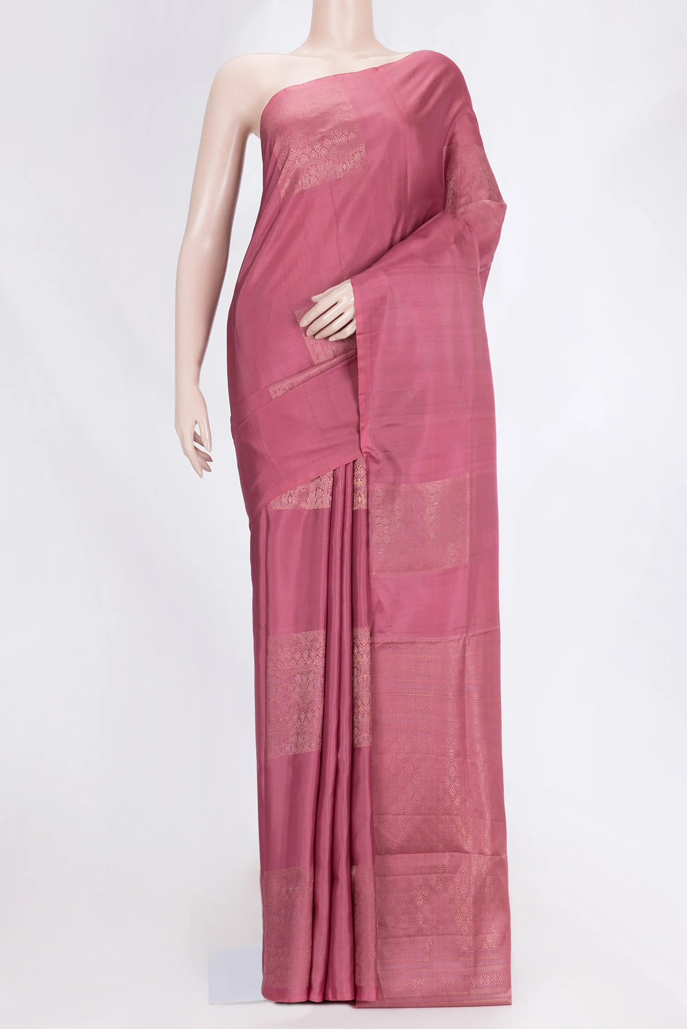 Rose pink Soft Silk Saree