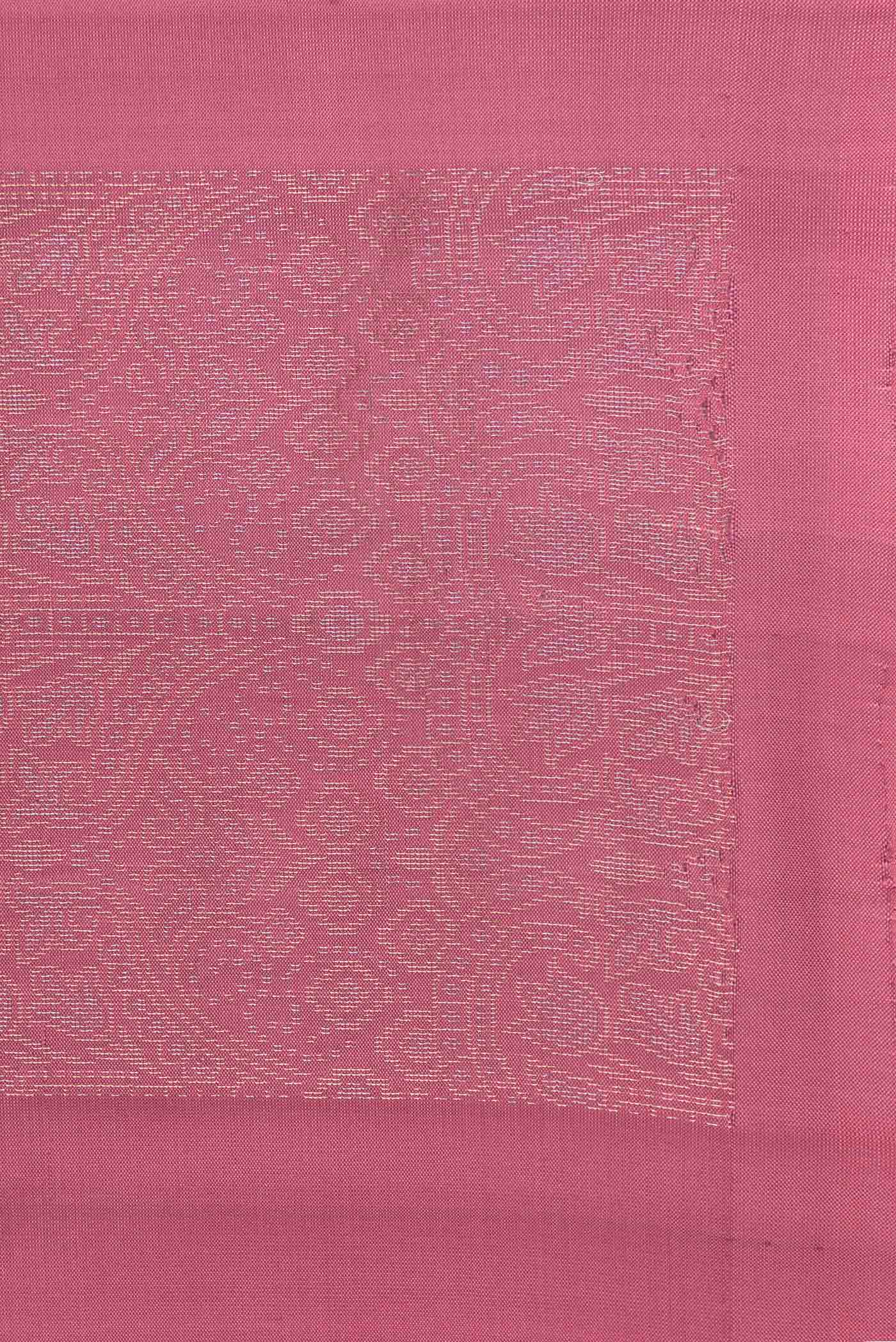 Rose pink Soft Silk Saree - Image 3