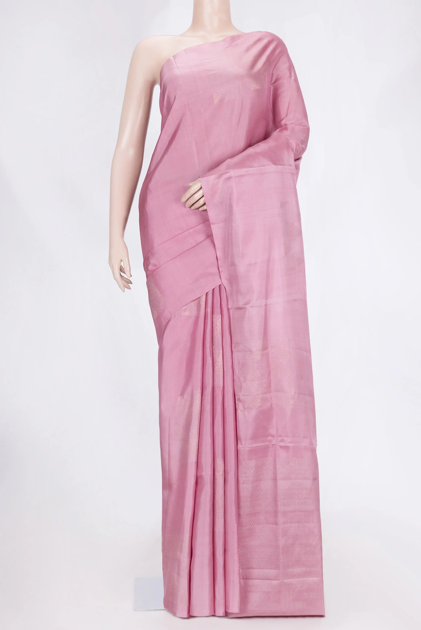 Rose pink Soft Silk Saree
