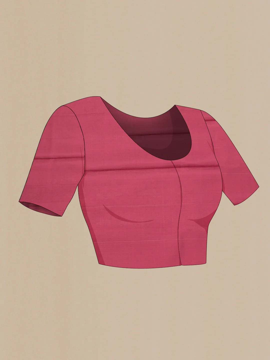 Imperial Pink Soft Silk Saree - Image 4