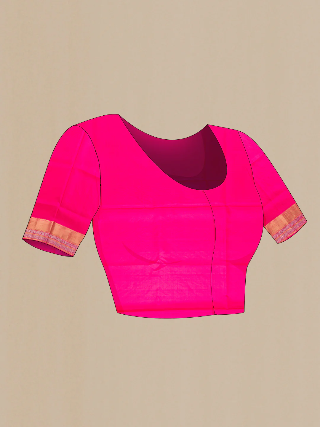 Pink Soft Silk Saree - Image 5