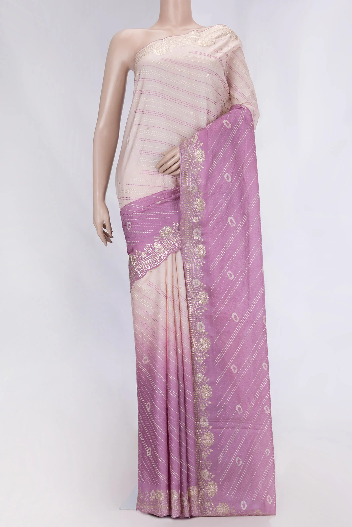 Multi Color Tussar Silk Saree