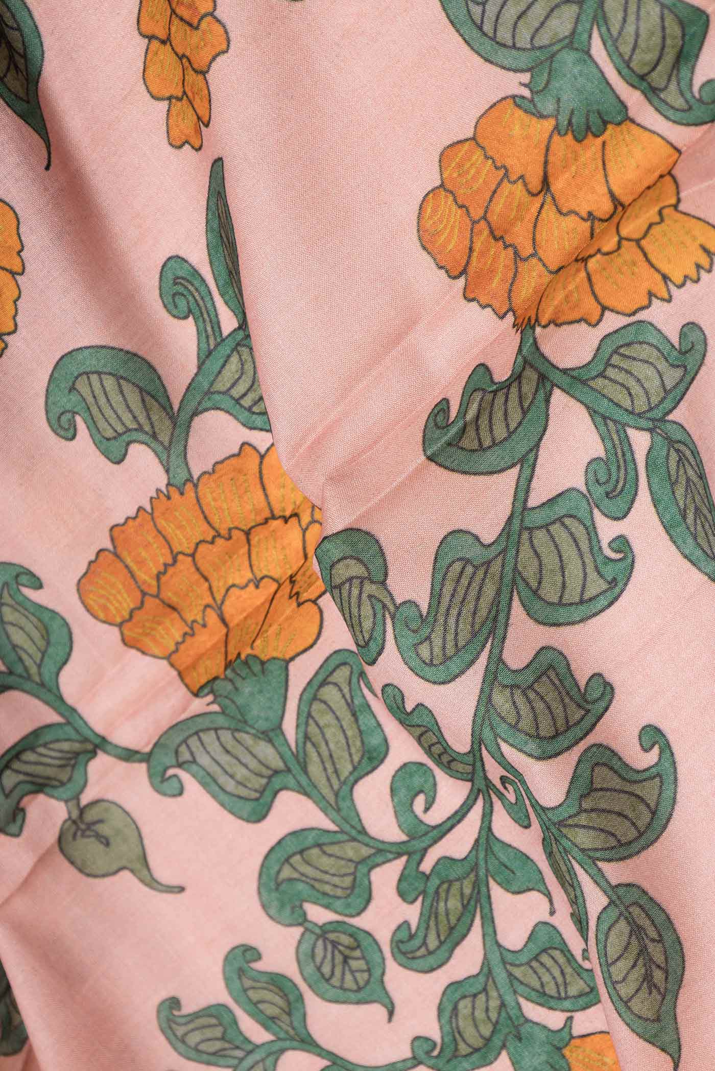 Pink Dual Tone Tussar Saree - Image 2