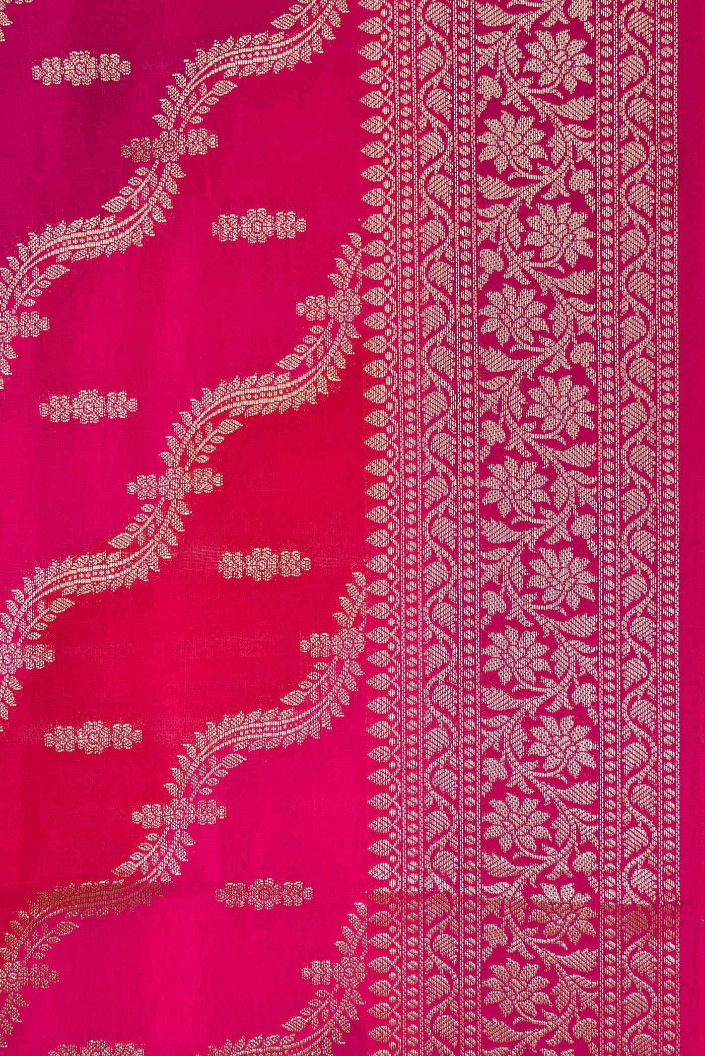 Pink Banarasi Raw Silk Saree - Image 3