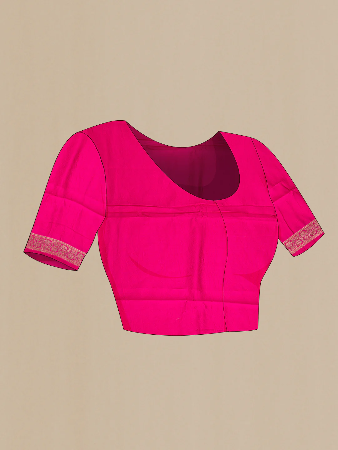 Pink Banarasi Raw Silk Saree - Image 4
