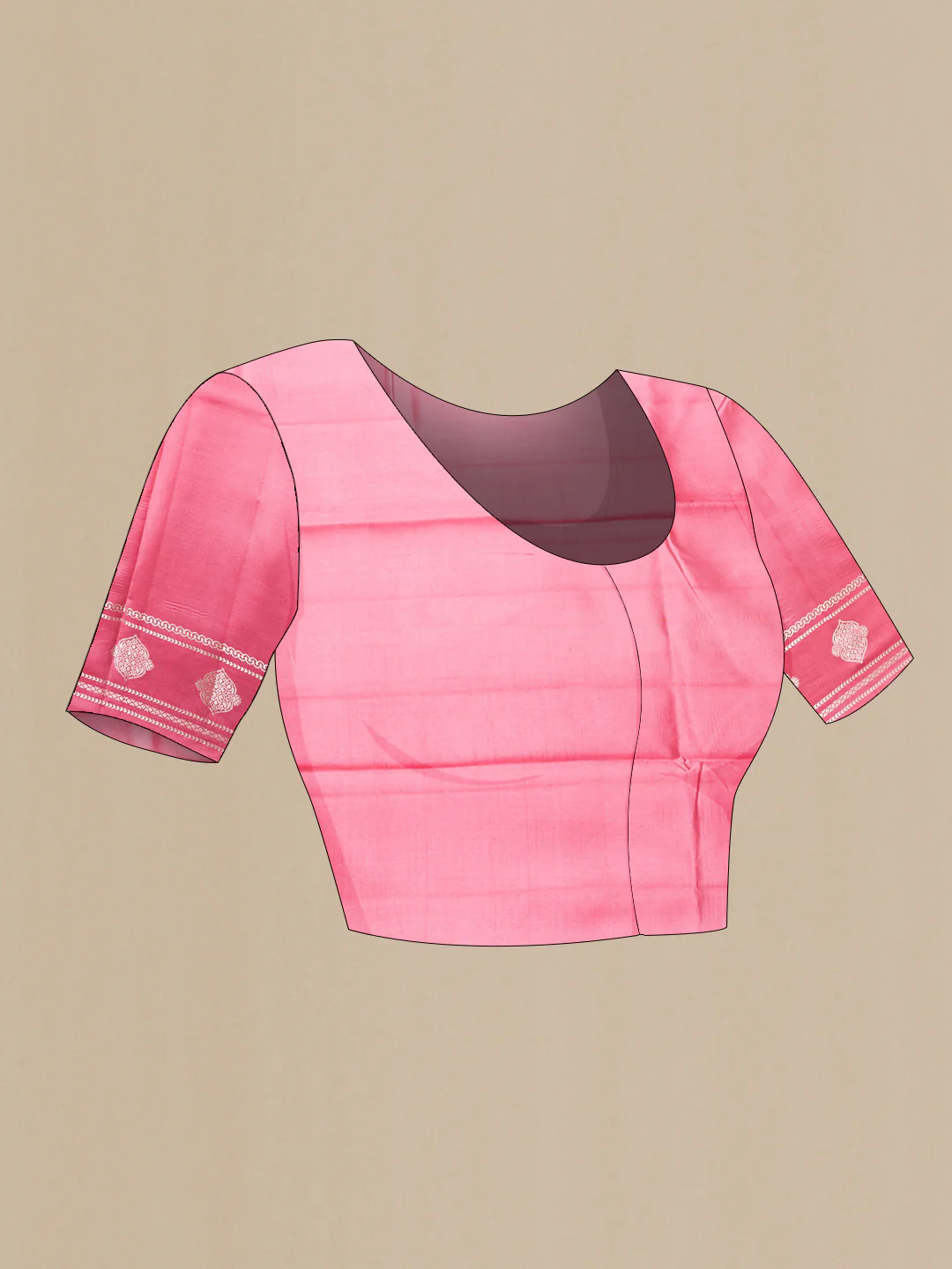 Pink Banarasi Raw Silk Saree - Image 4