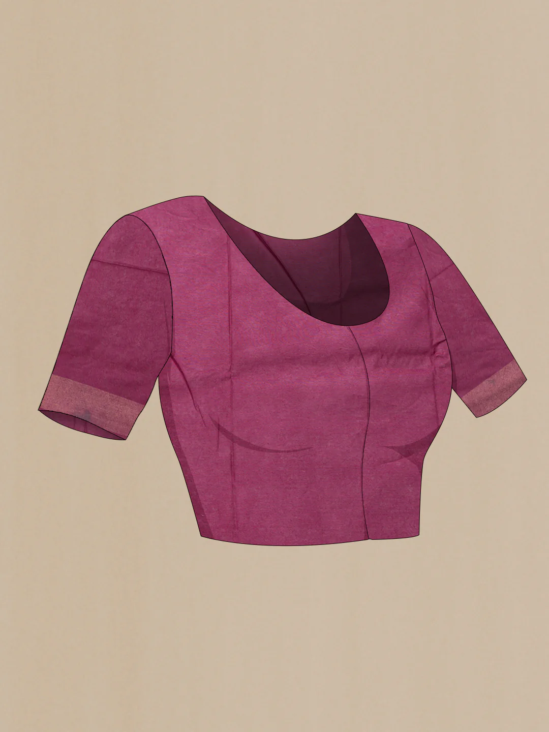 Mauve Tussar Silk Saree - Image 4