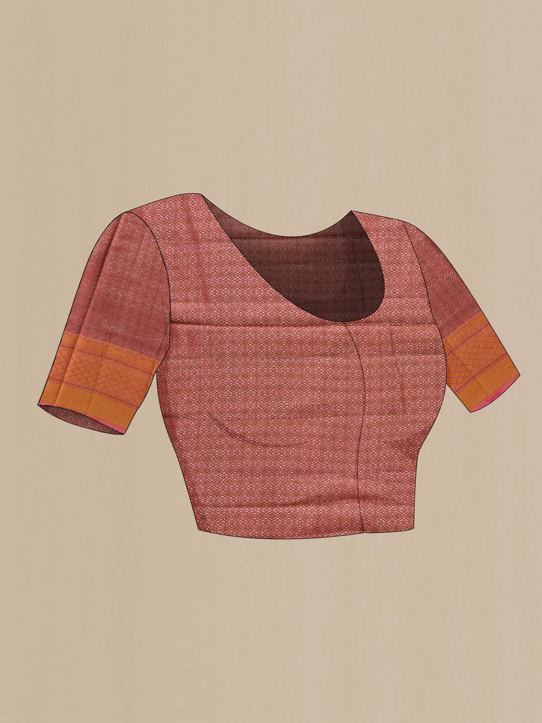 Pink Dual Tone Tussar Silk Saree - Image 4
