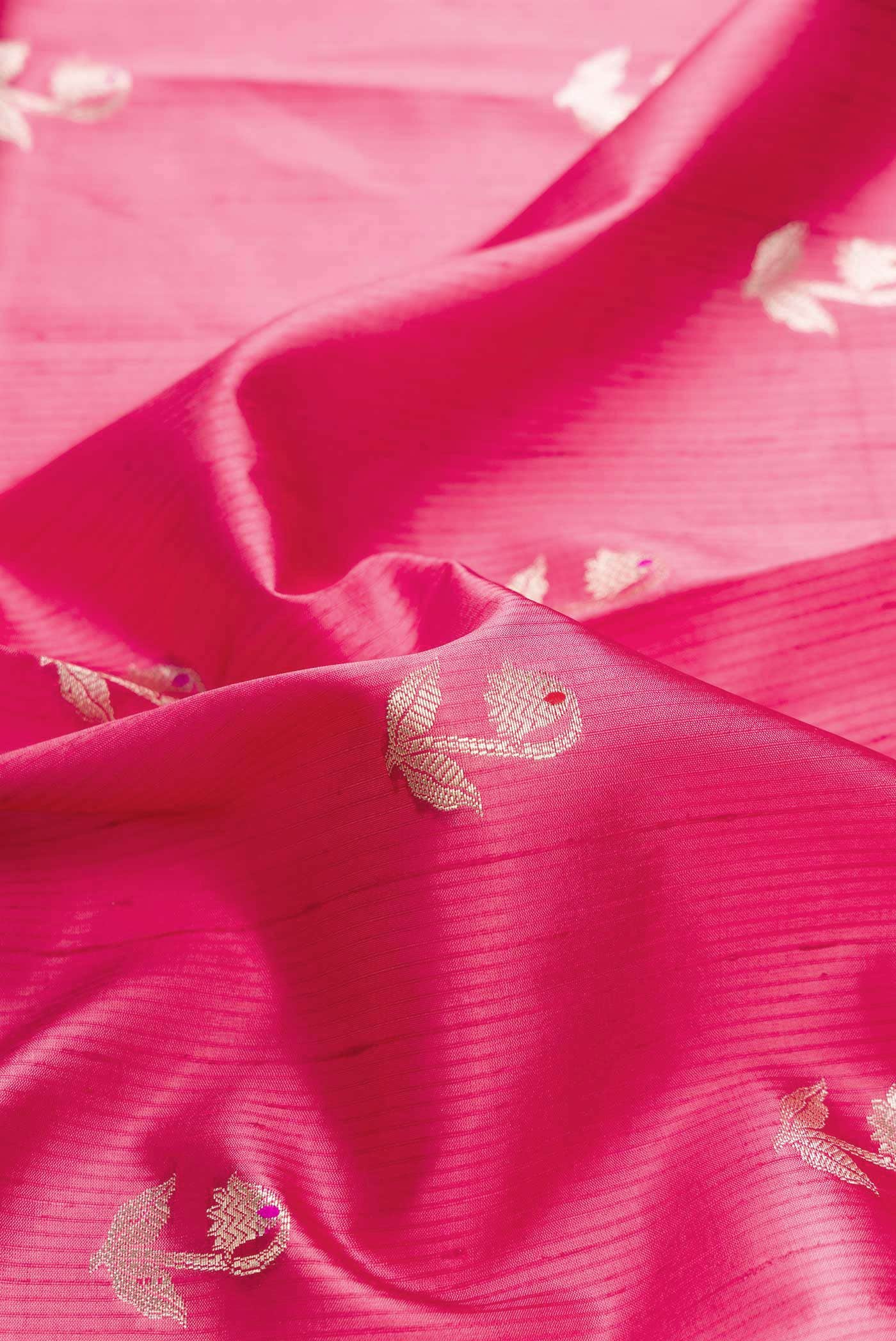 Pink Banarasi Raw Silk Saree - Image 2