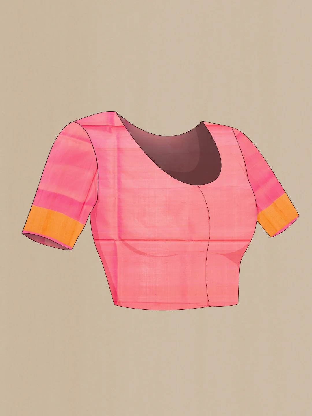 Rose pink Uppada Silk Saree - Image 4