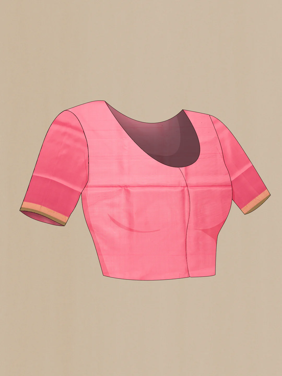 Rose pink Uppada Silk Saree - Image 5