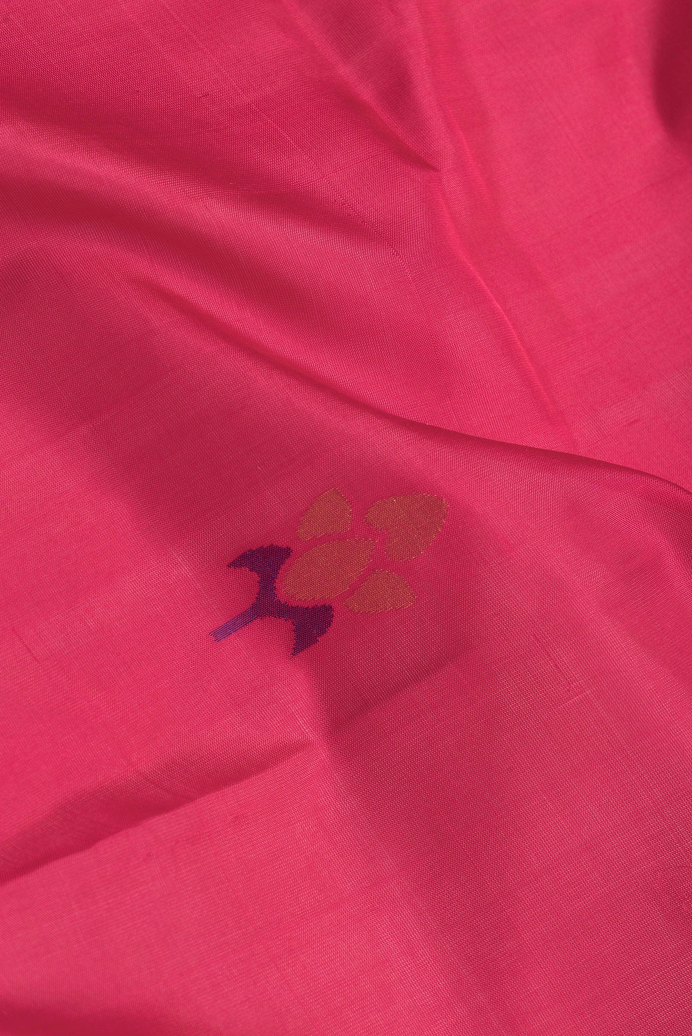 Dark Pink Uppada Silk Saree - Image 2