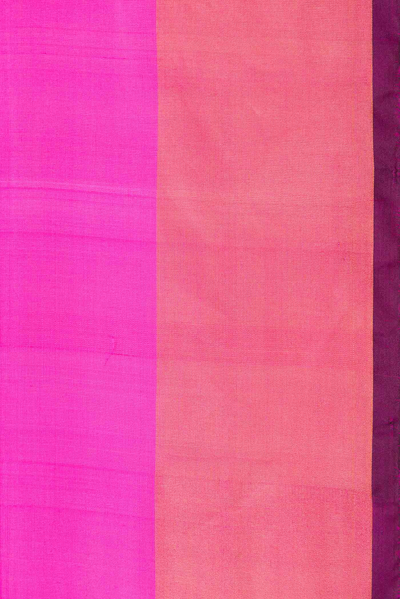 Pink Dual Tone Uppada Silk Saree - Image 3