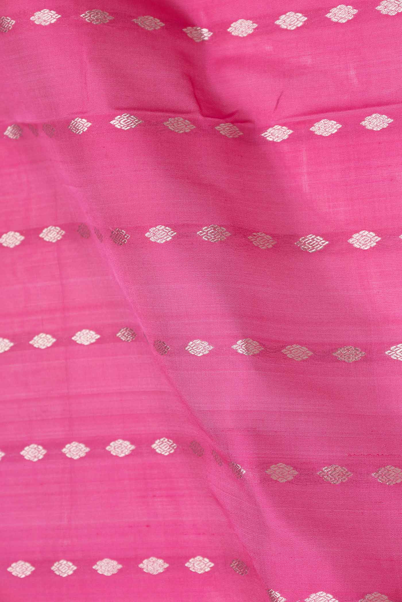 Pink Dual Tone Uppada Silk Saree - Image 2