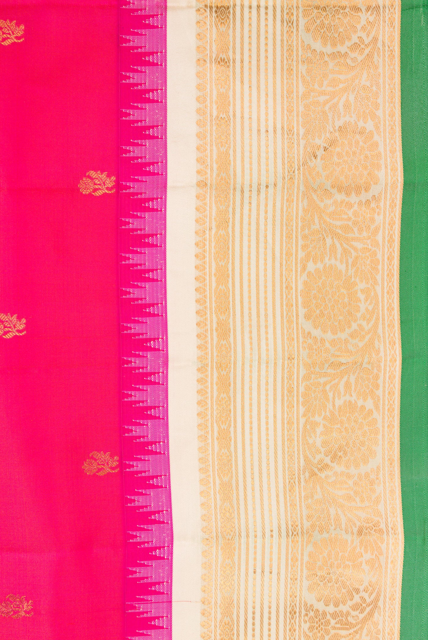 Pink Gadwal Silk Saree - Image 3