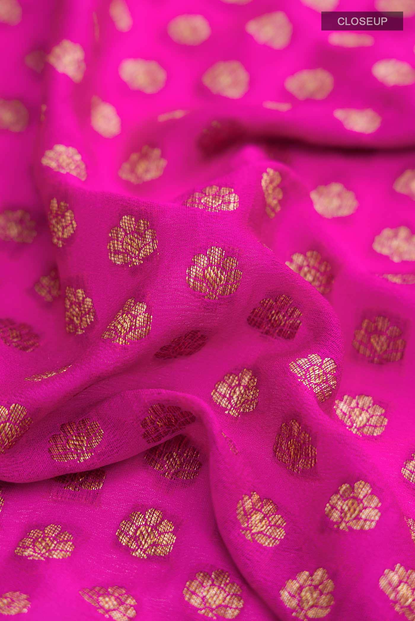 Pink Georgette Saree - Image 2