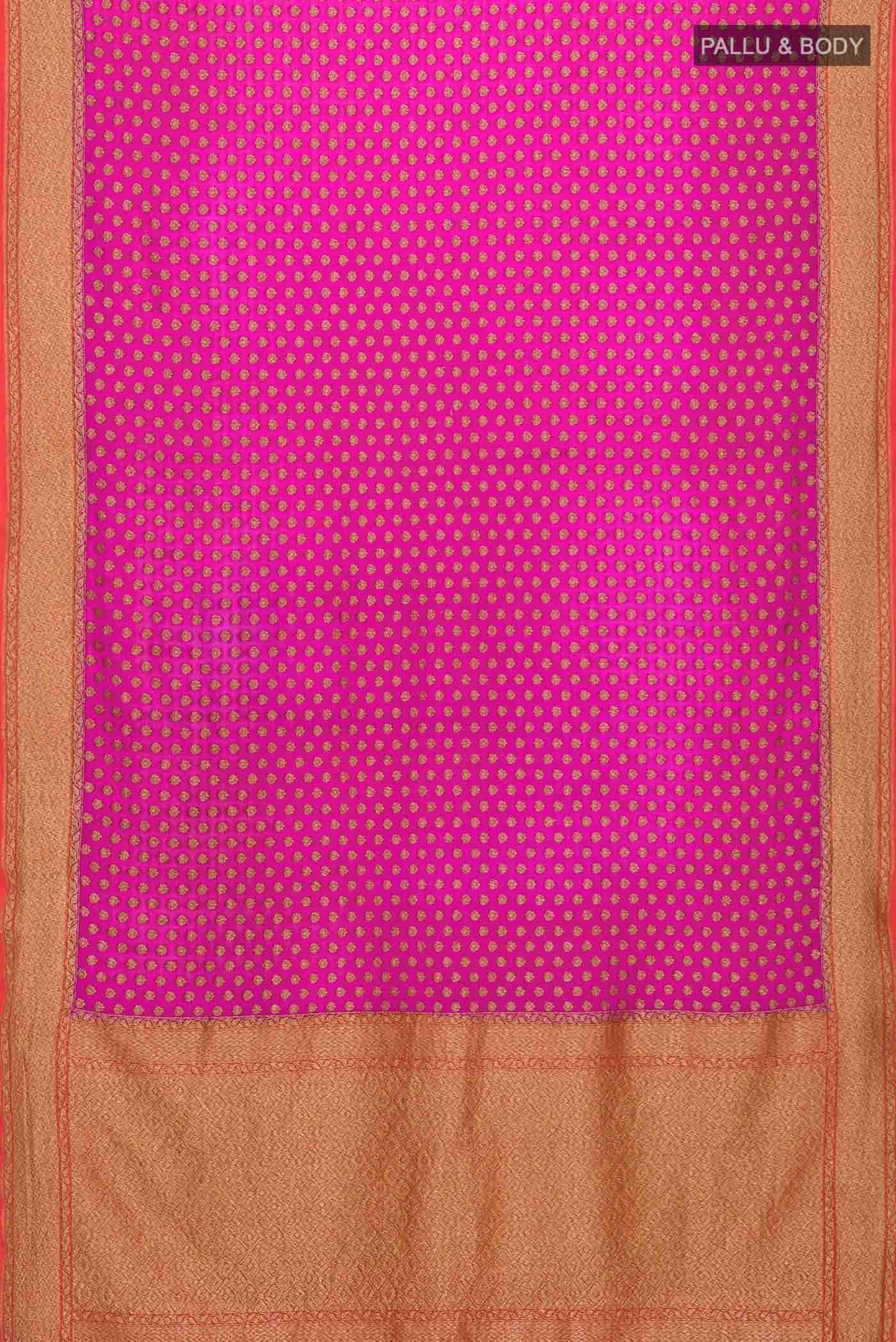 Pink Georgette Saree - Image 3