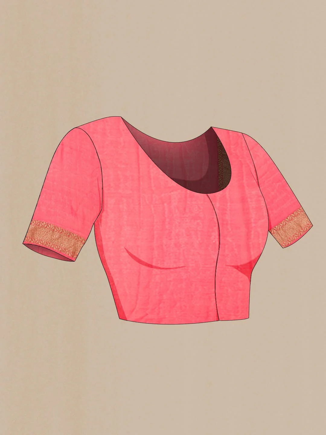 Pink Georgette Saree - Image 5