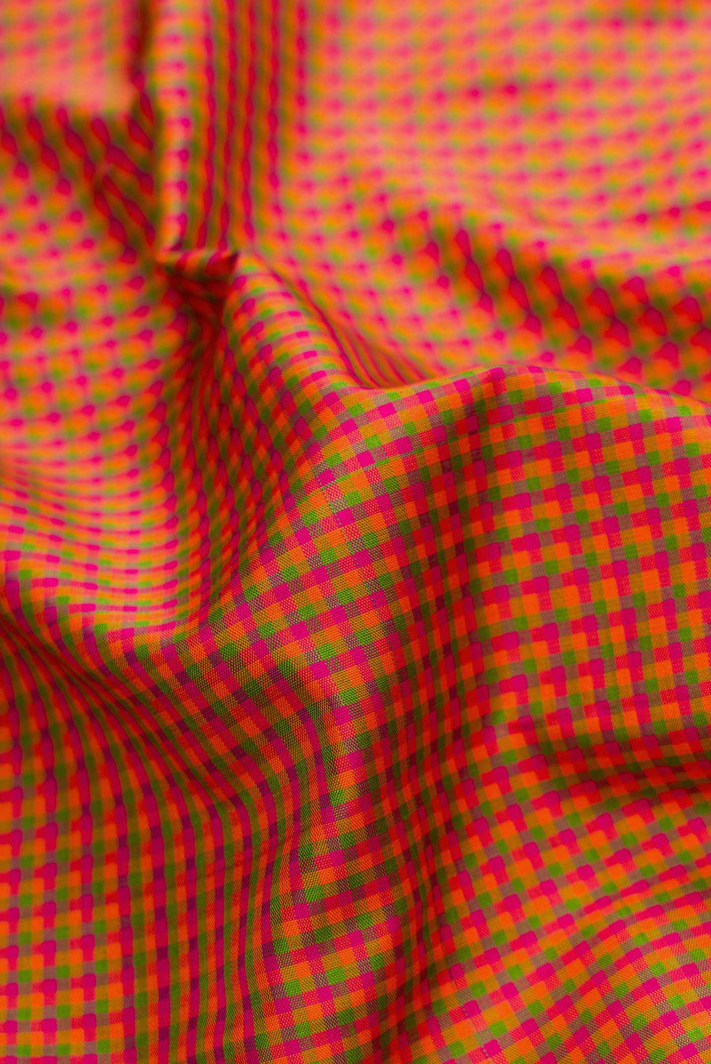 Multi Color Kanjivaram Silk Saree - Image 2