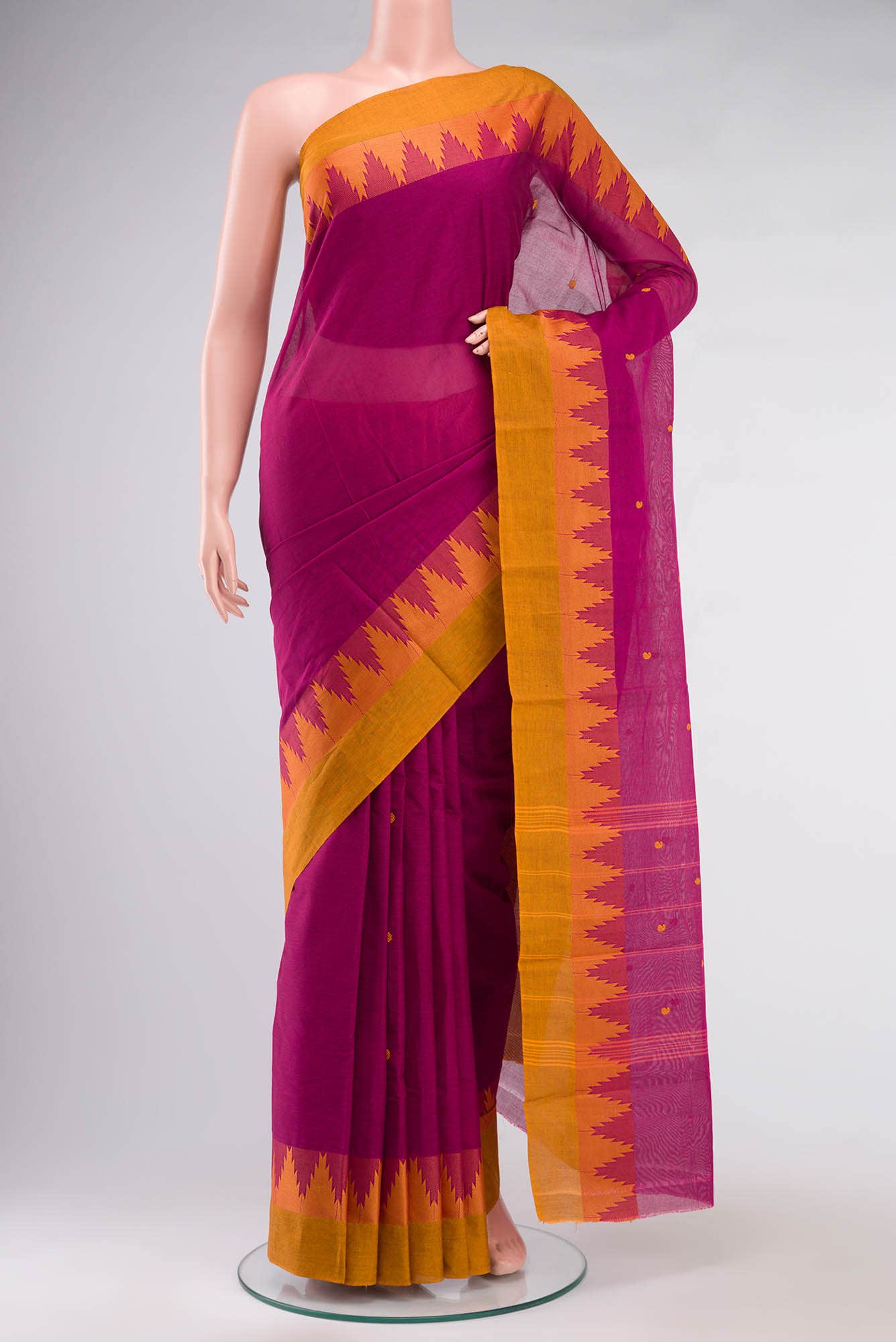 Pink Kanchi Cotton Saree
