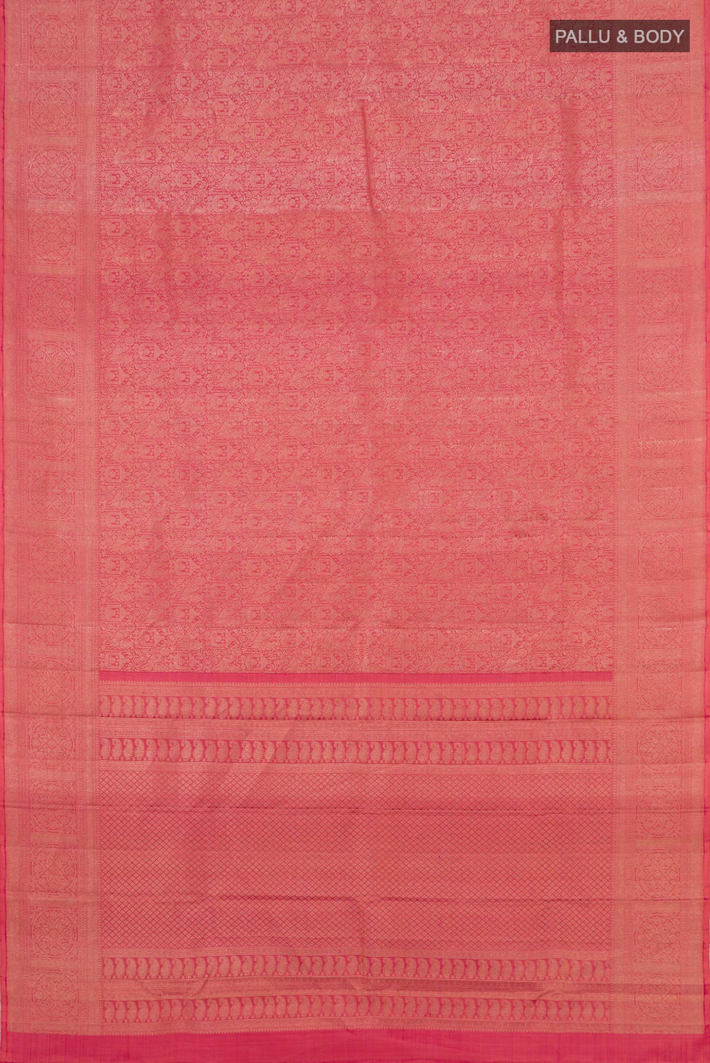 Pink Kanchipuram Silk Saree - Image 5