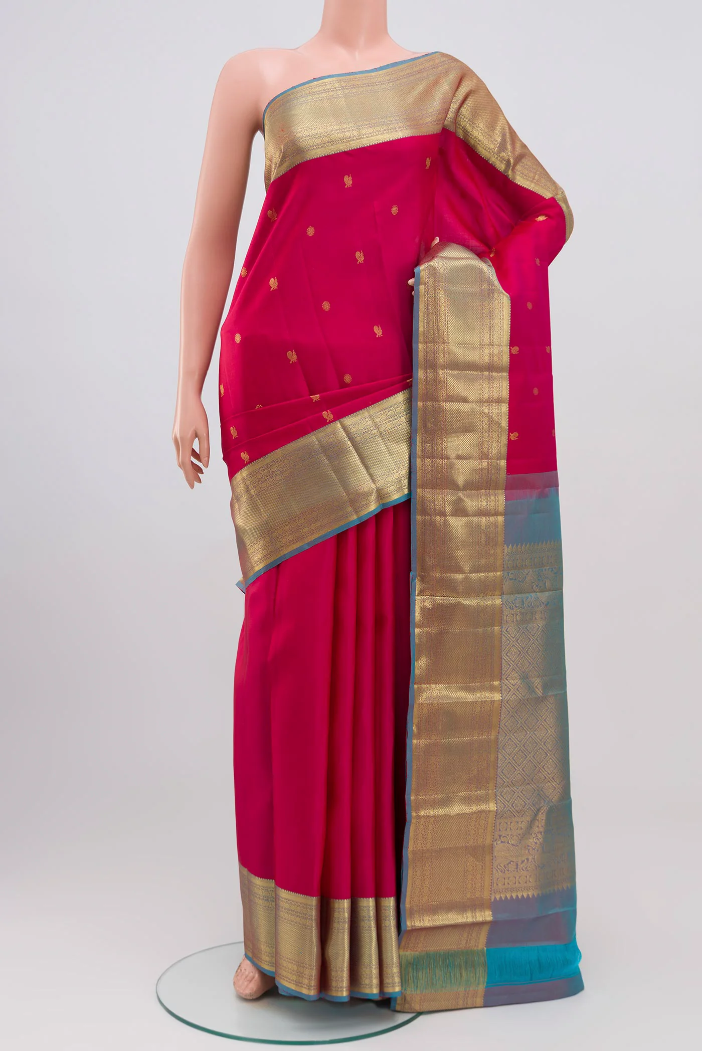 Pink Kanchipuram Silk Saree