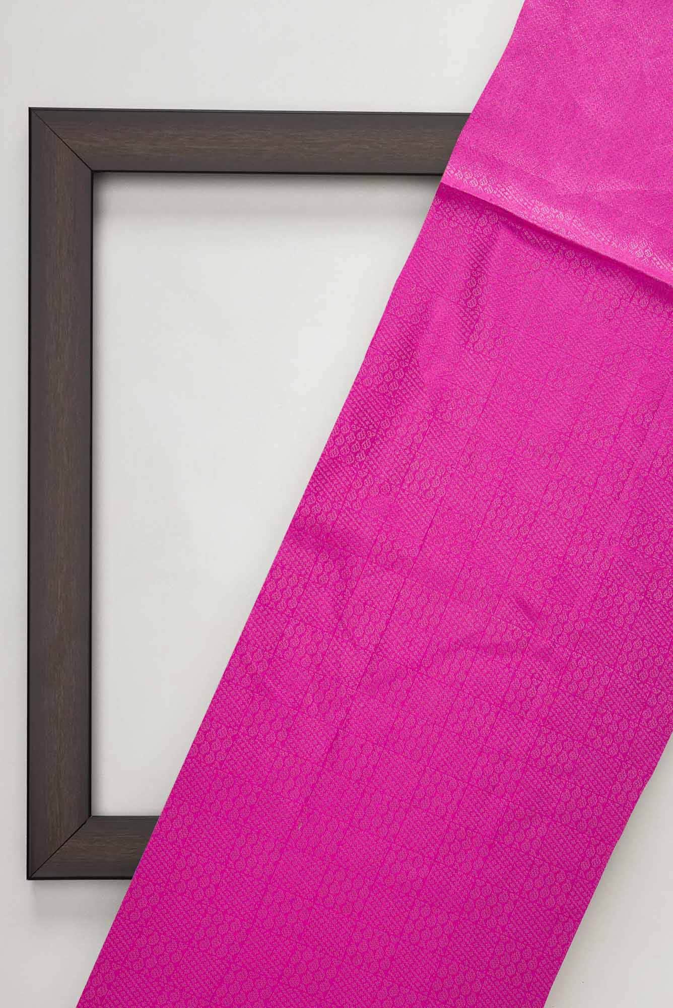 Pink Kanchipuram Silk Dress Material - Image 4
