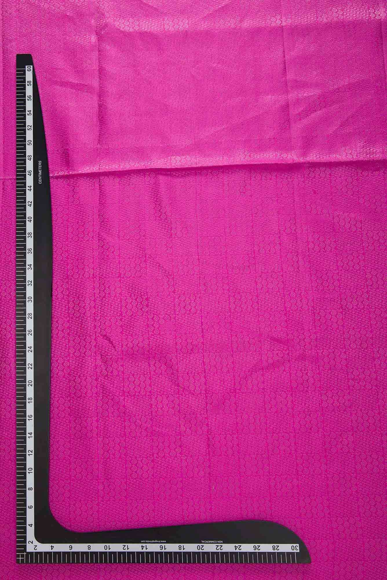 Pink Kanchipuram Silk Dress Material - Image 5