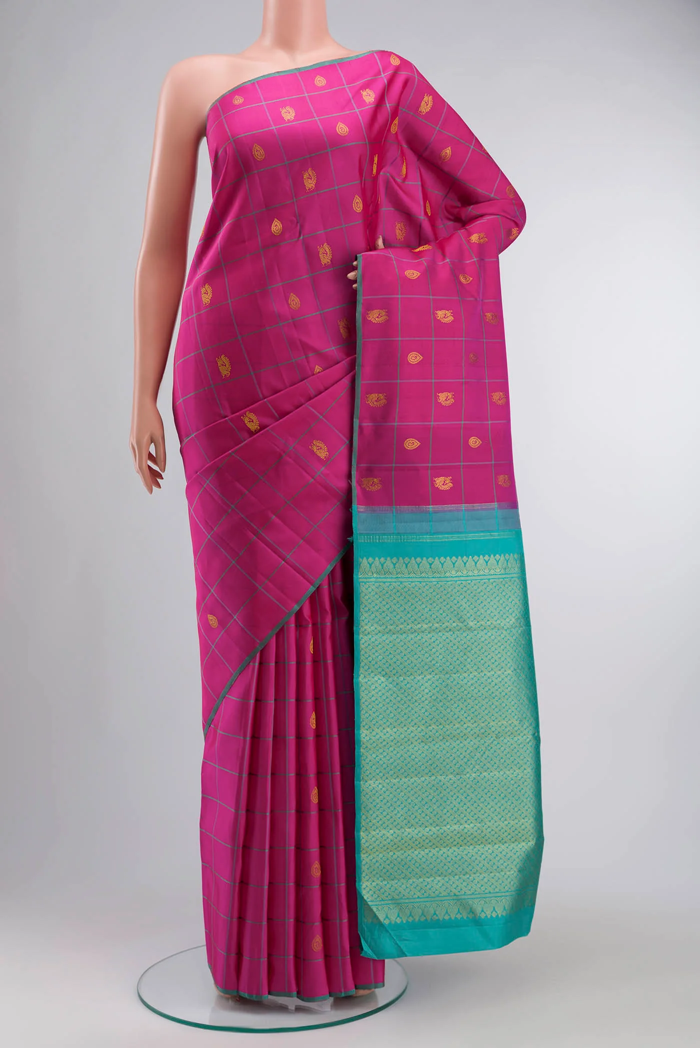 Pink Kanchipuram Silk Saree