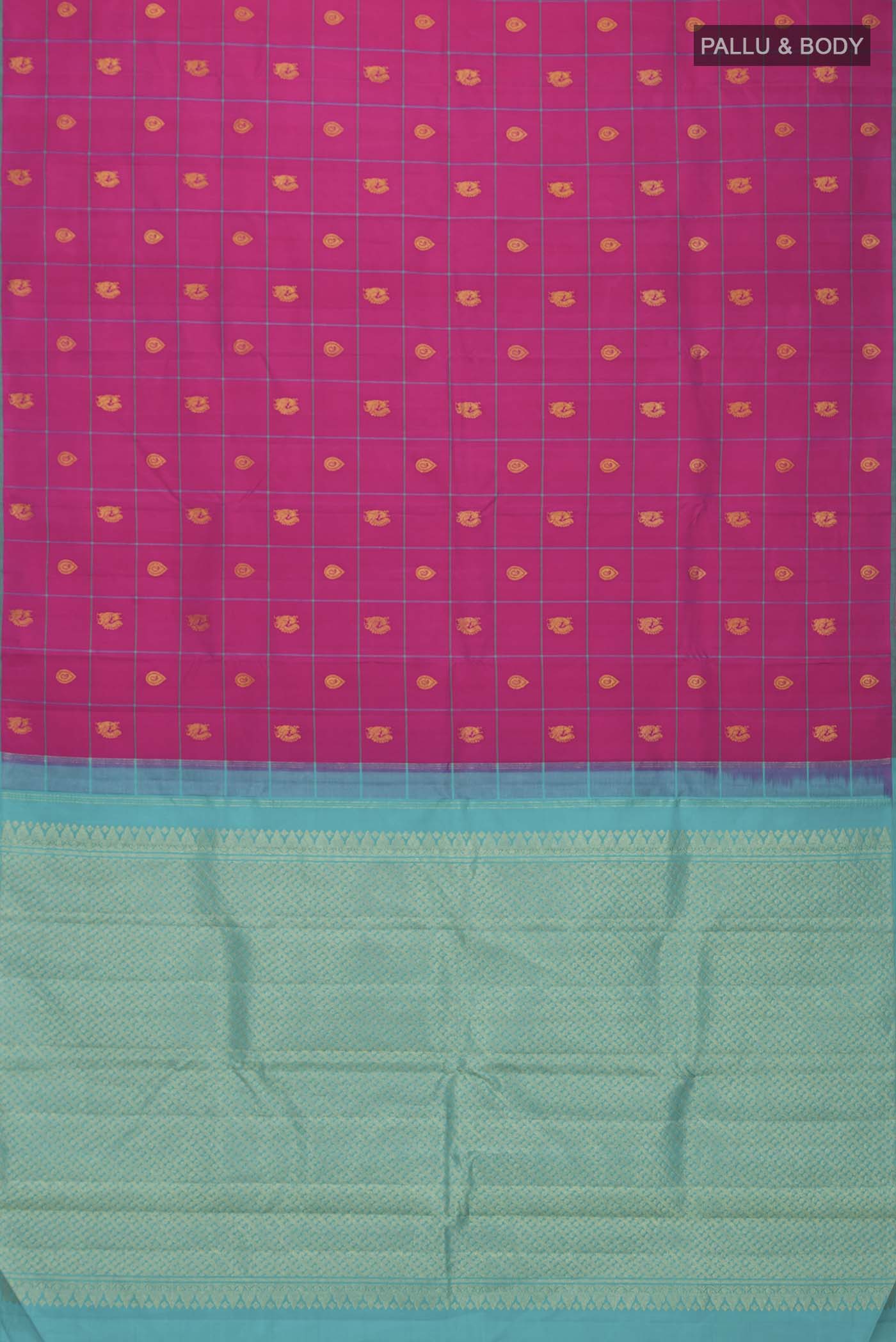 Pink Kanchipuram Silk Saree - Image 6
