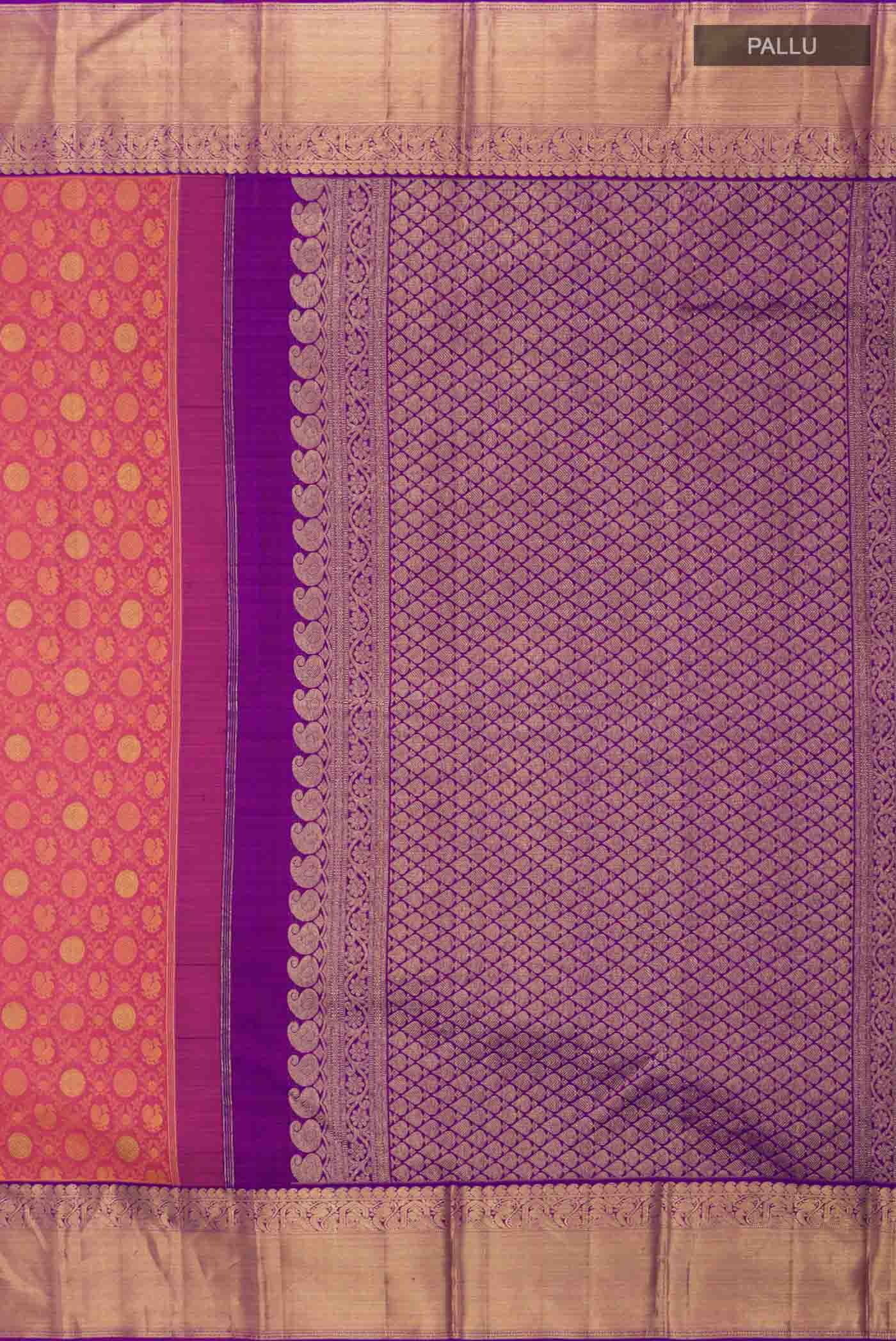 Pink Kanjivaram Silk Saree - Image 7