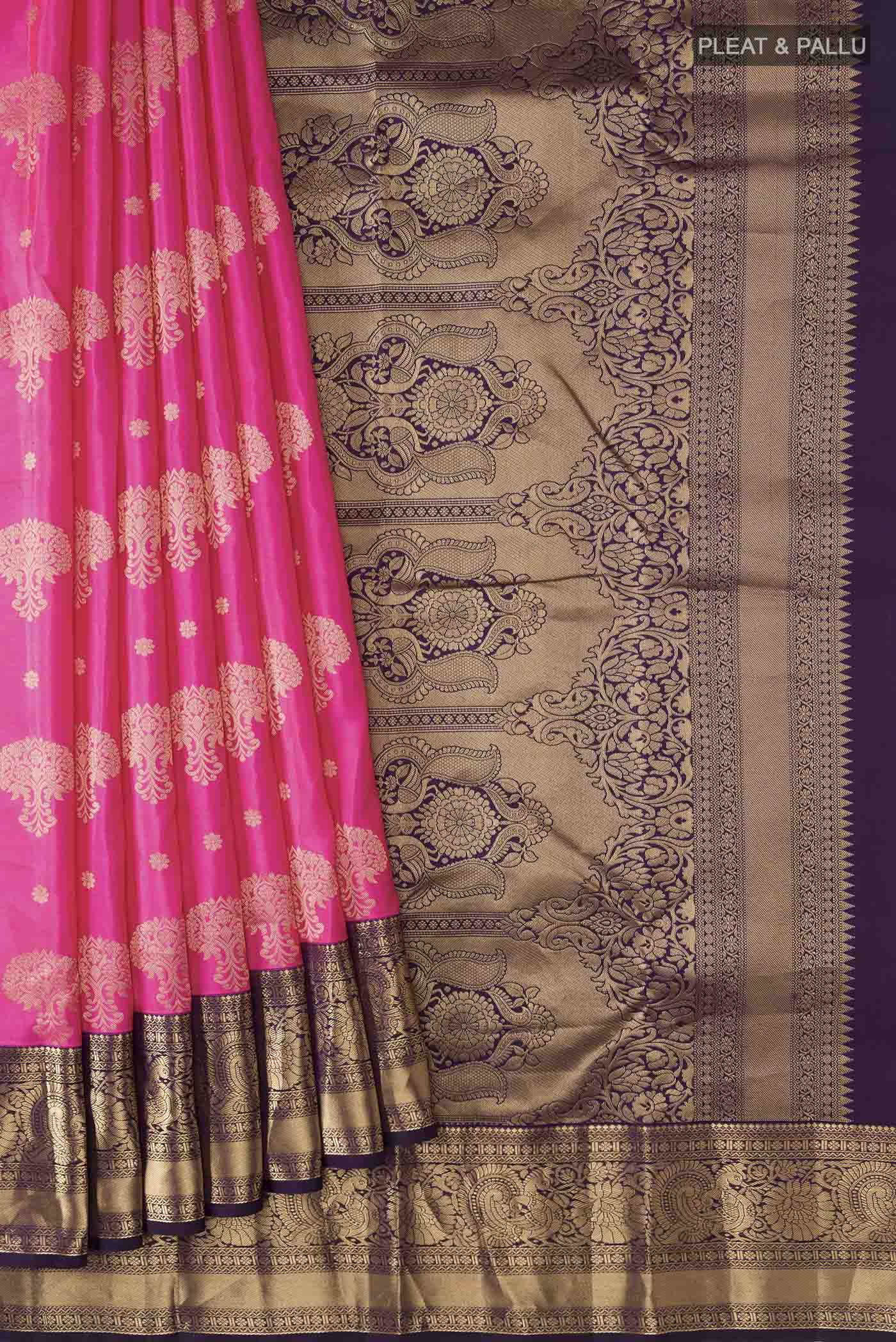 Pink Kanjivaram Silk Saree - Image 4