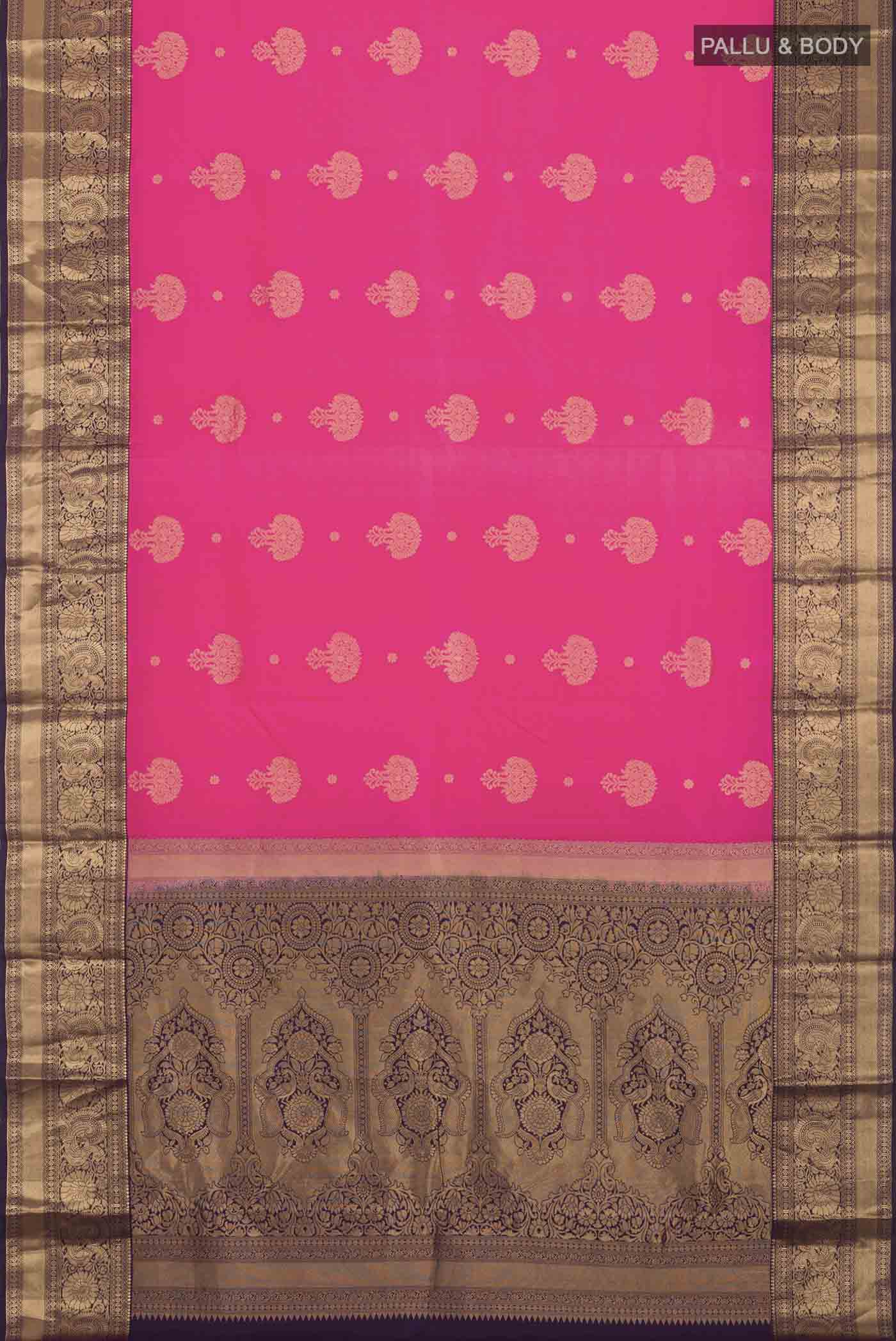 Pink Kanjivaram Silk Saree - Image 6