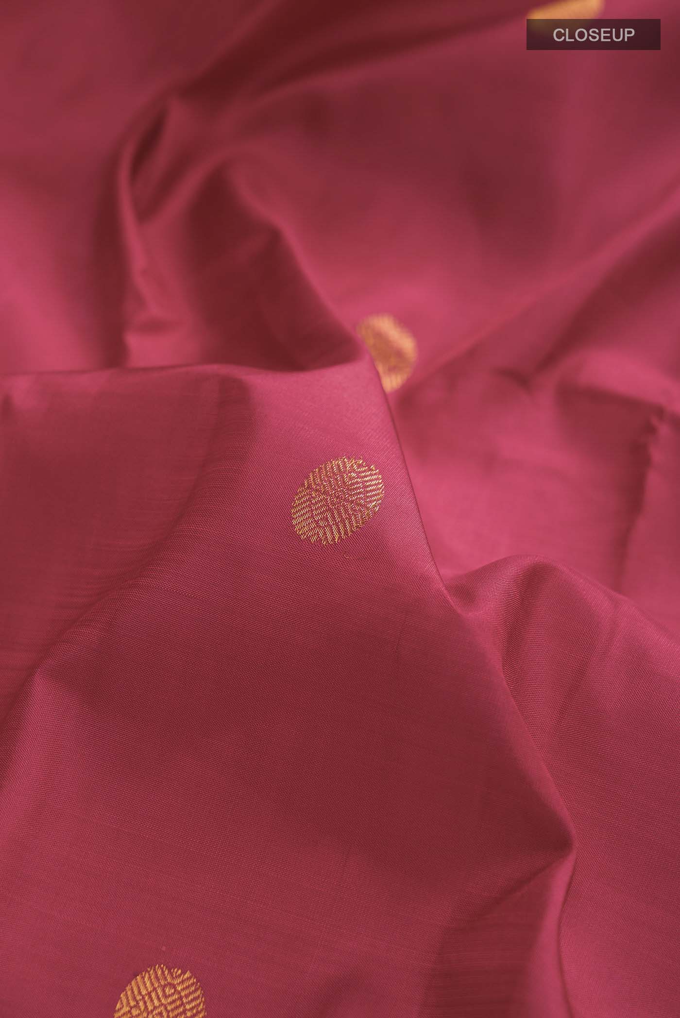 Maroon Kanjivaram Silk Saree - Image 2