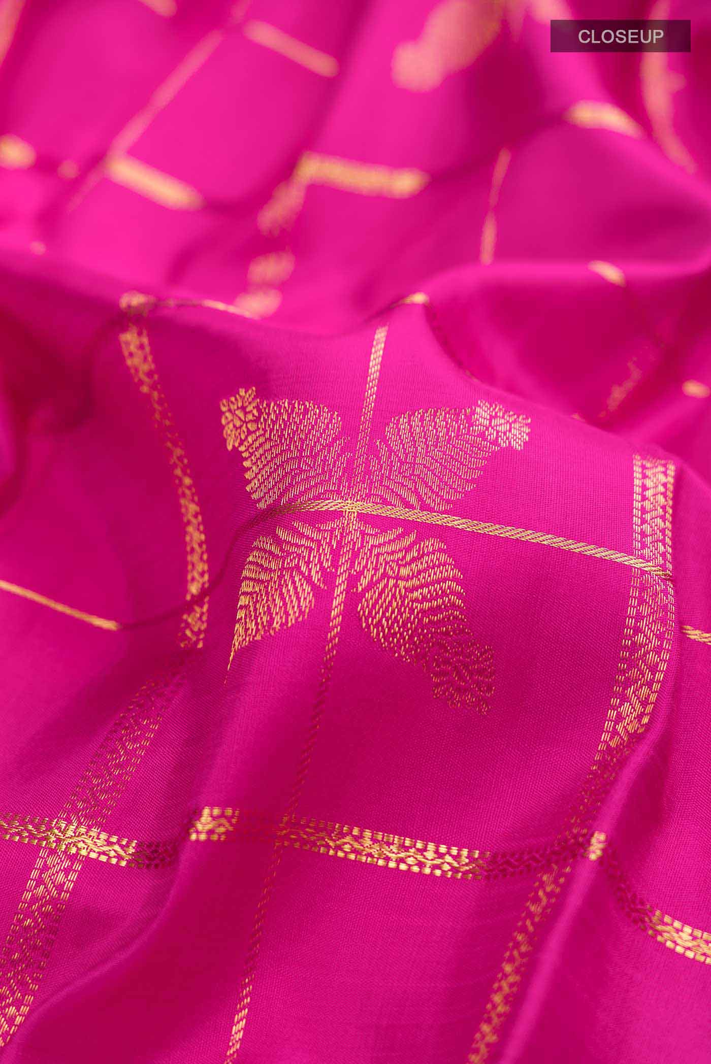 Pink Kanchipuram Silk Saree - Image 2