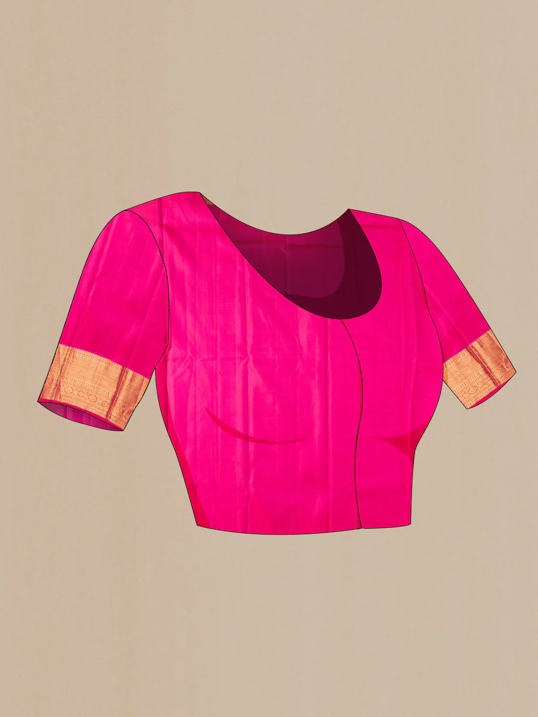 Pink Kanchipuram Silk Saree - Image 5