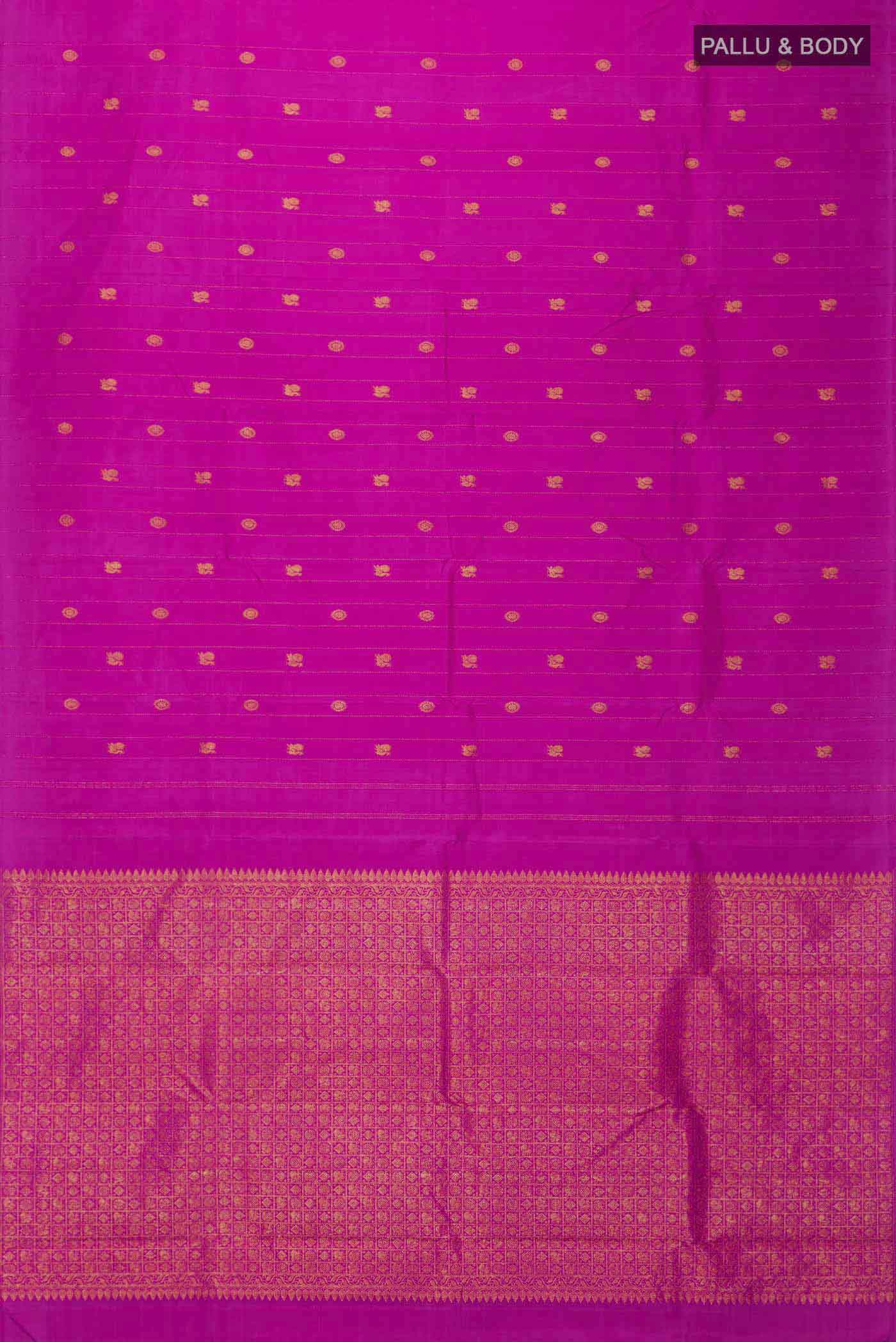 Light Magenta Kanchipuram Silk Saree - Image 6