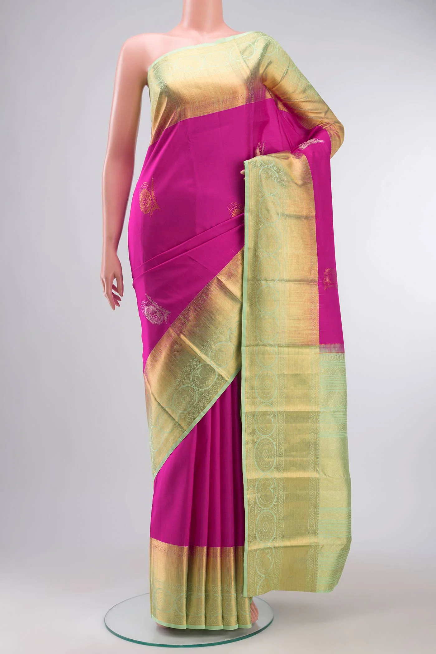 Pink Kanchipuram Silk Saree