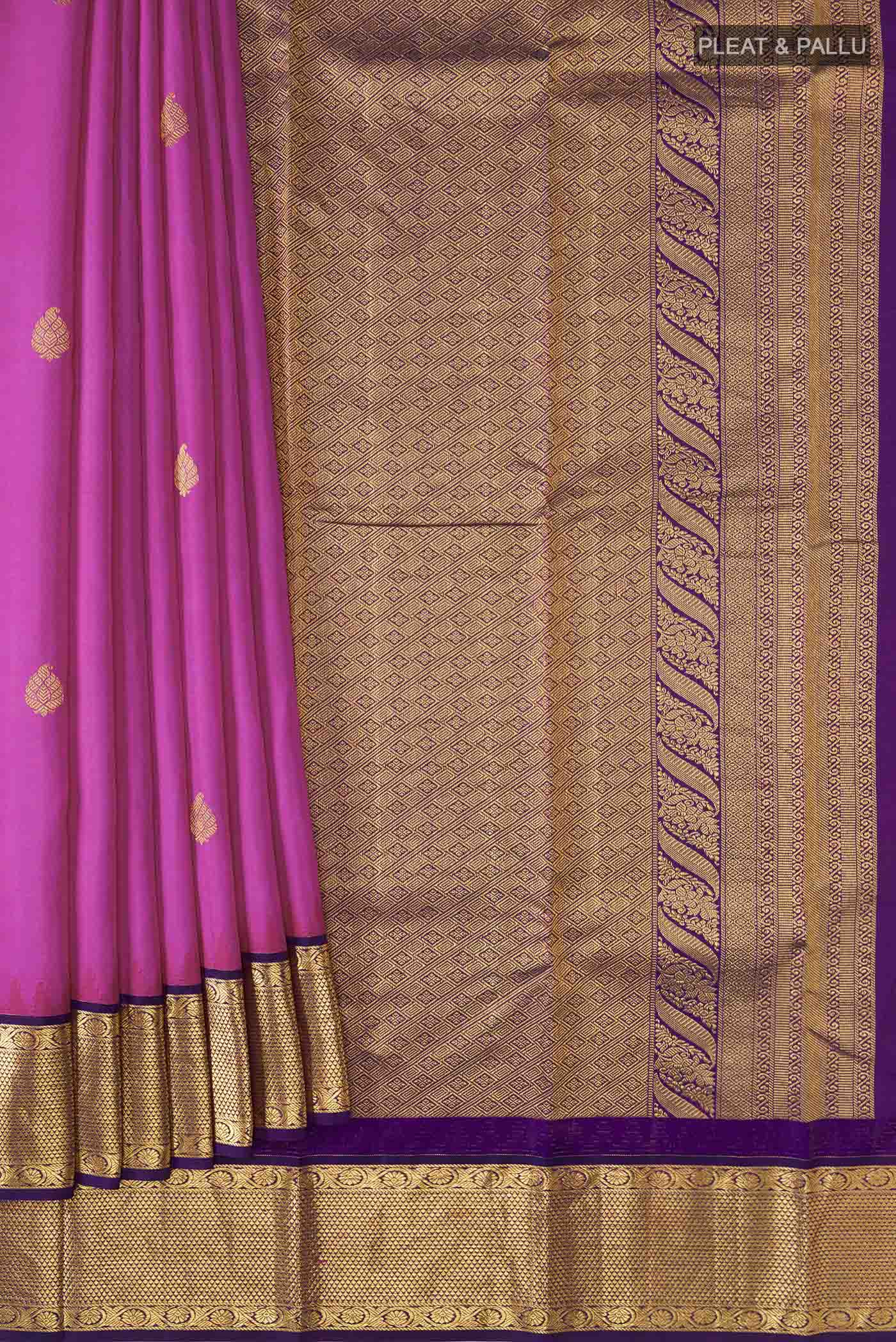 Pink Kanjivaram Silk Saree - Image 4