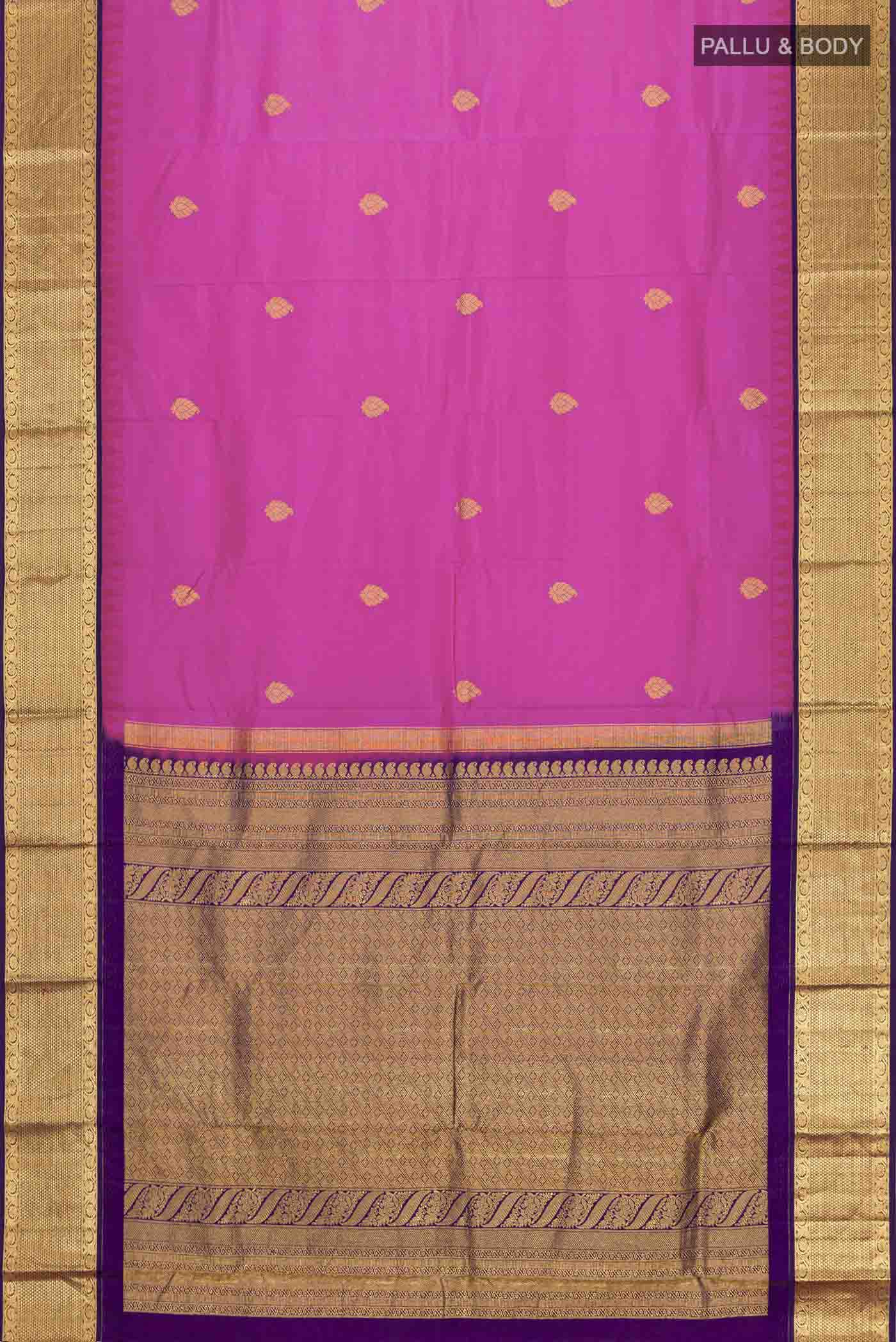 Pink Kanjivaram Silk Saree - Image 6